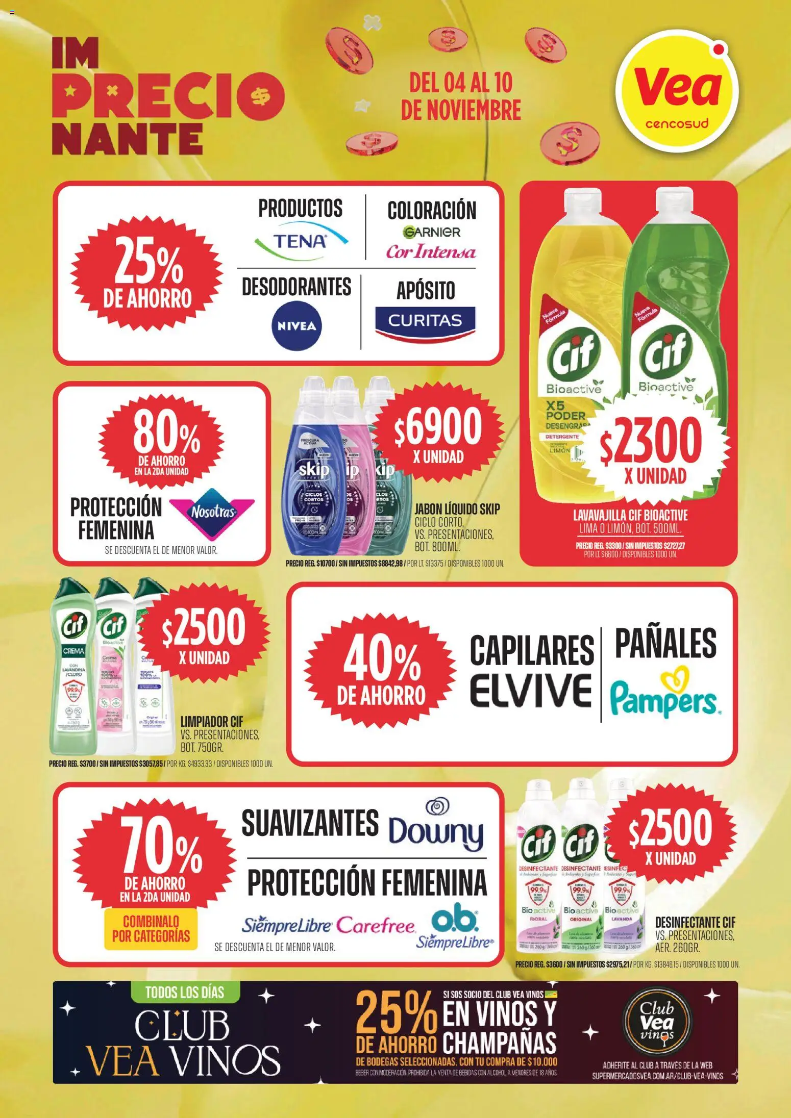 Vea - Ofertas | Córdoba │ válido desde el 04.11.2025 | Página: 6 | Productos: Desinfectante, Jabón líquido, Detergente, Limpiador