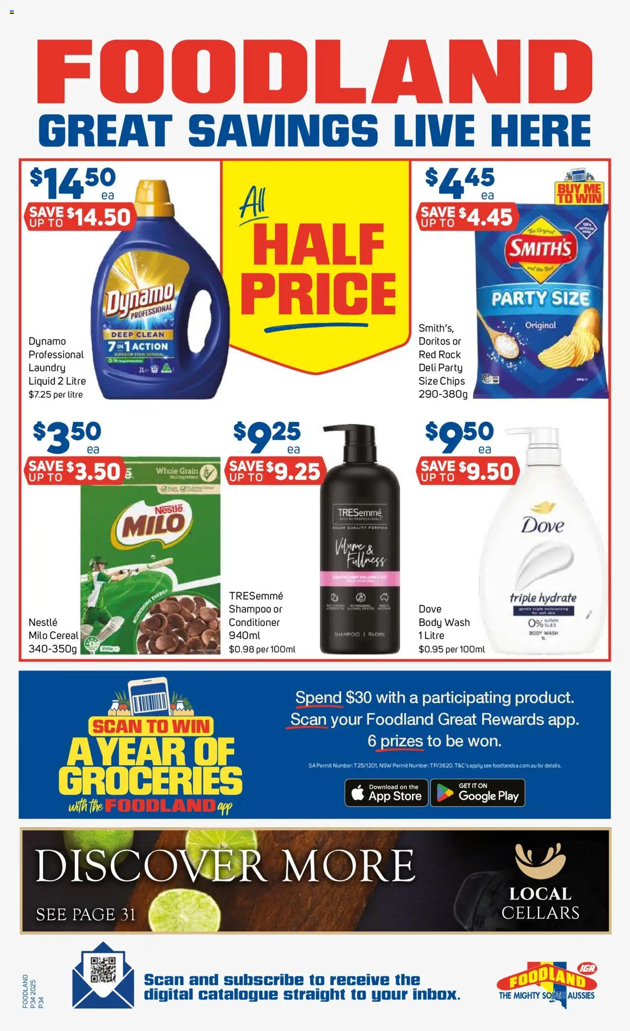 Foodland catalogue - valid from 20.08.2025 | Page: 34 | Products: Shampoo, Cereal, Chips, Laundry