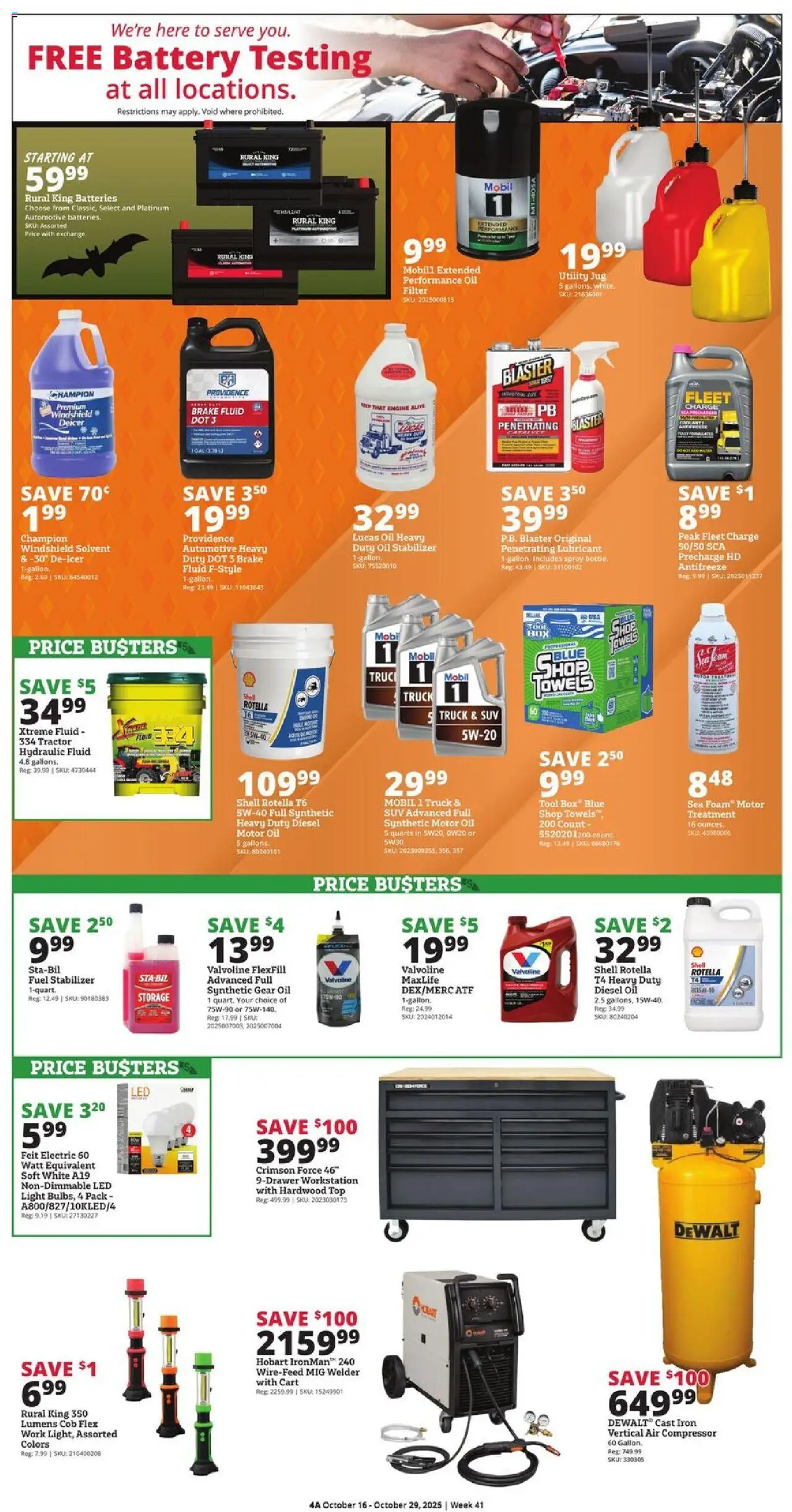 Rural King Weekly Ad - valid from 16.10.2025 | Page: 6 | Products: Compressor, Box, Oil, Gear Oil