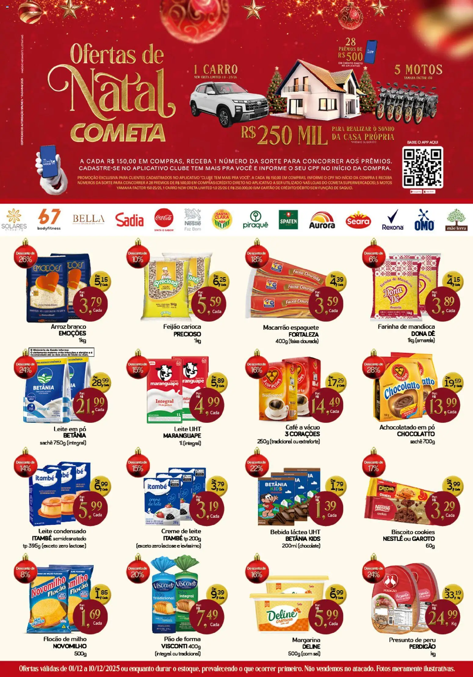 Cometa Supermercados Folheto - válido de 01.12.2025 | Página: 1 | Produtos: Pão, Café, Pão de forma, Leite em pó