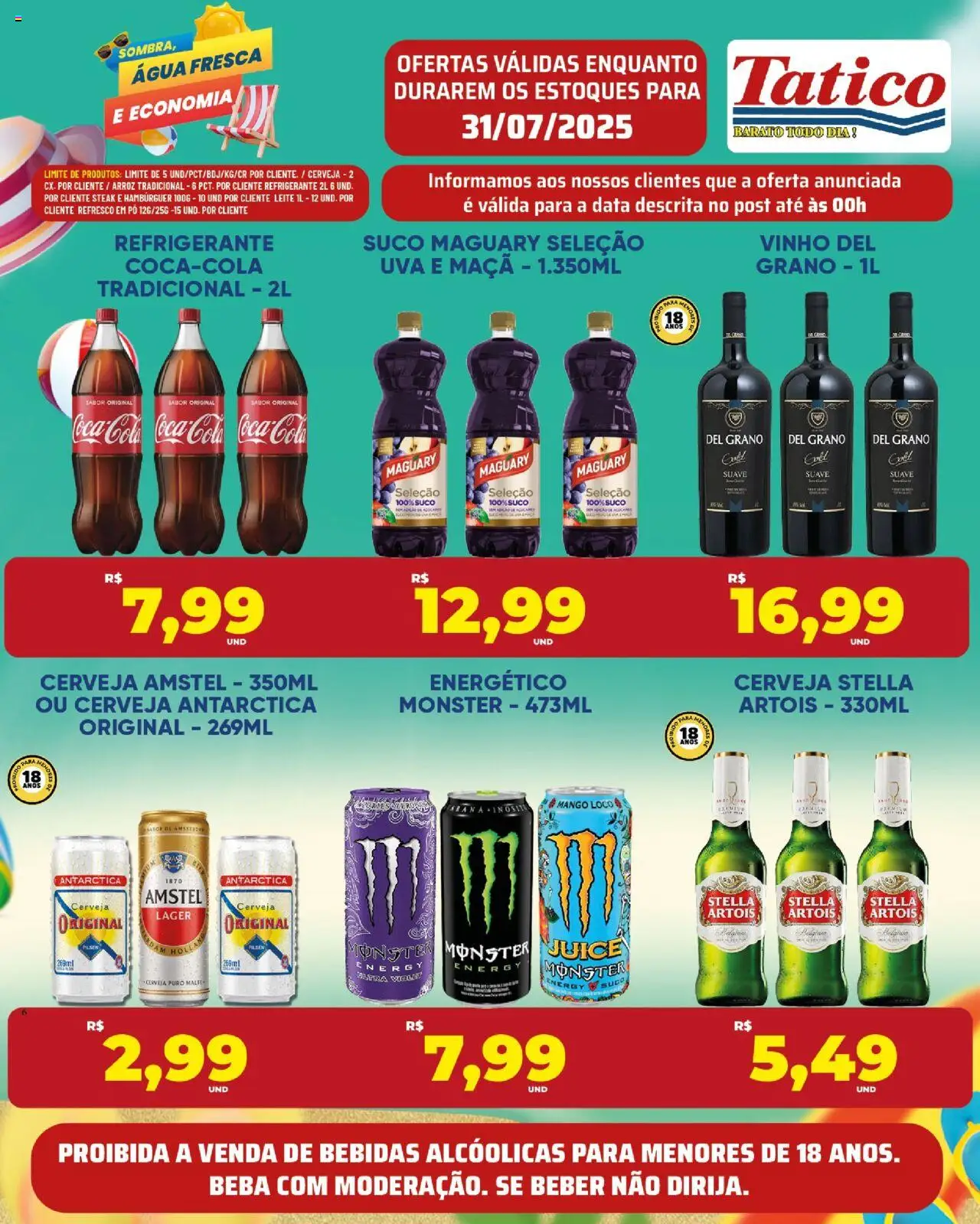 Tatico Folheto - válido de 31.07.2025 | Página: 20 | Produtos: Refresco, Energético, Suco, Refrigerante