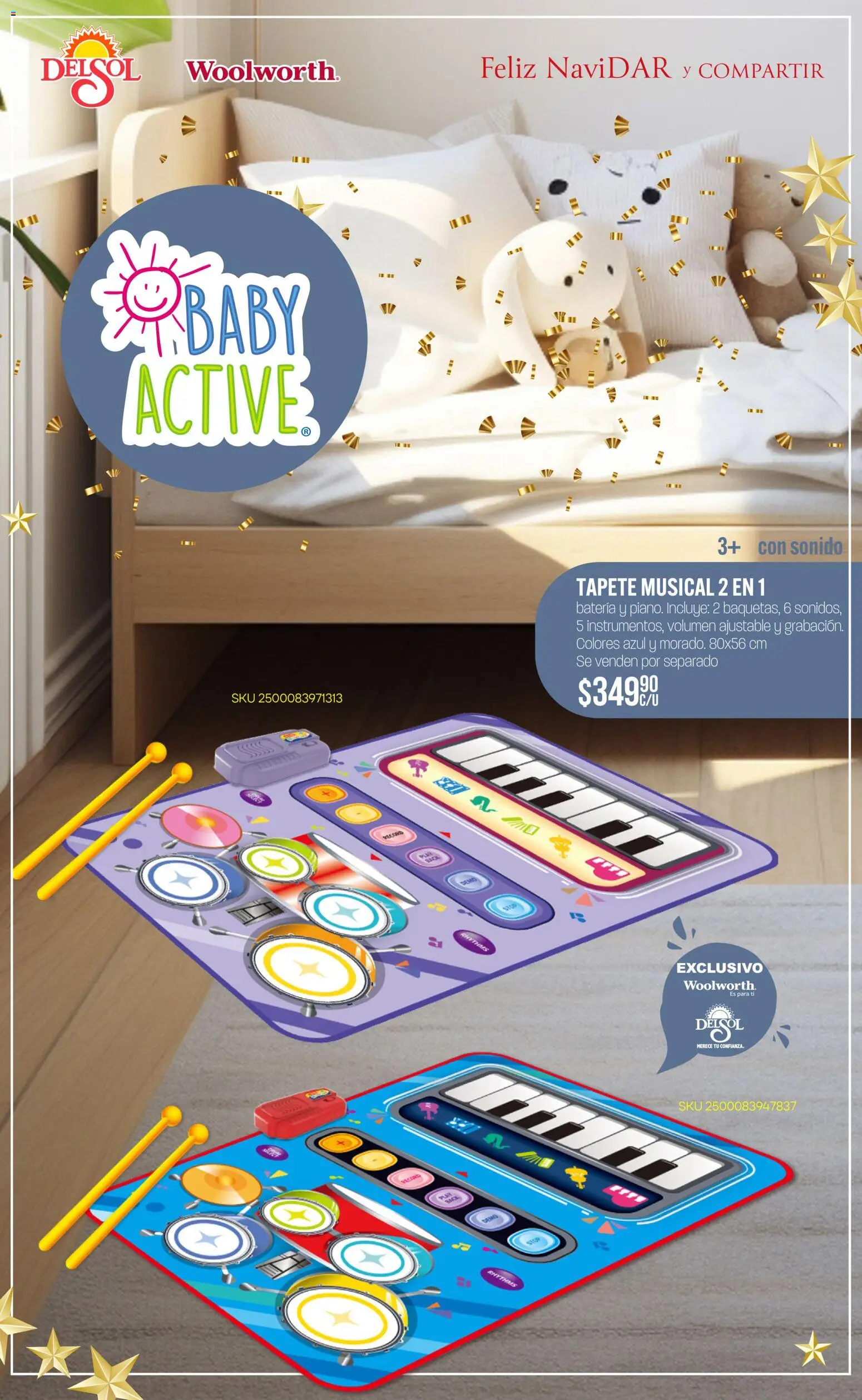 Nuevas ofertas de Del Sol y Woolworth válidas en toda la República Mexicana desde el 06.11.2025. ¡Encuentra las mejores ofertas en Del Sol y Woolworth catálogo Regalos 2025! | Página: 15 | Productos: Batería, Tapete