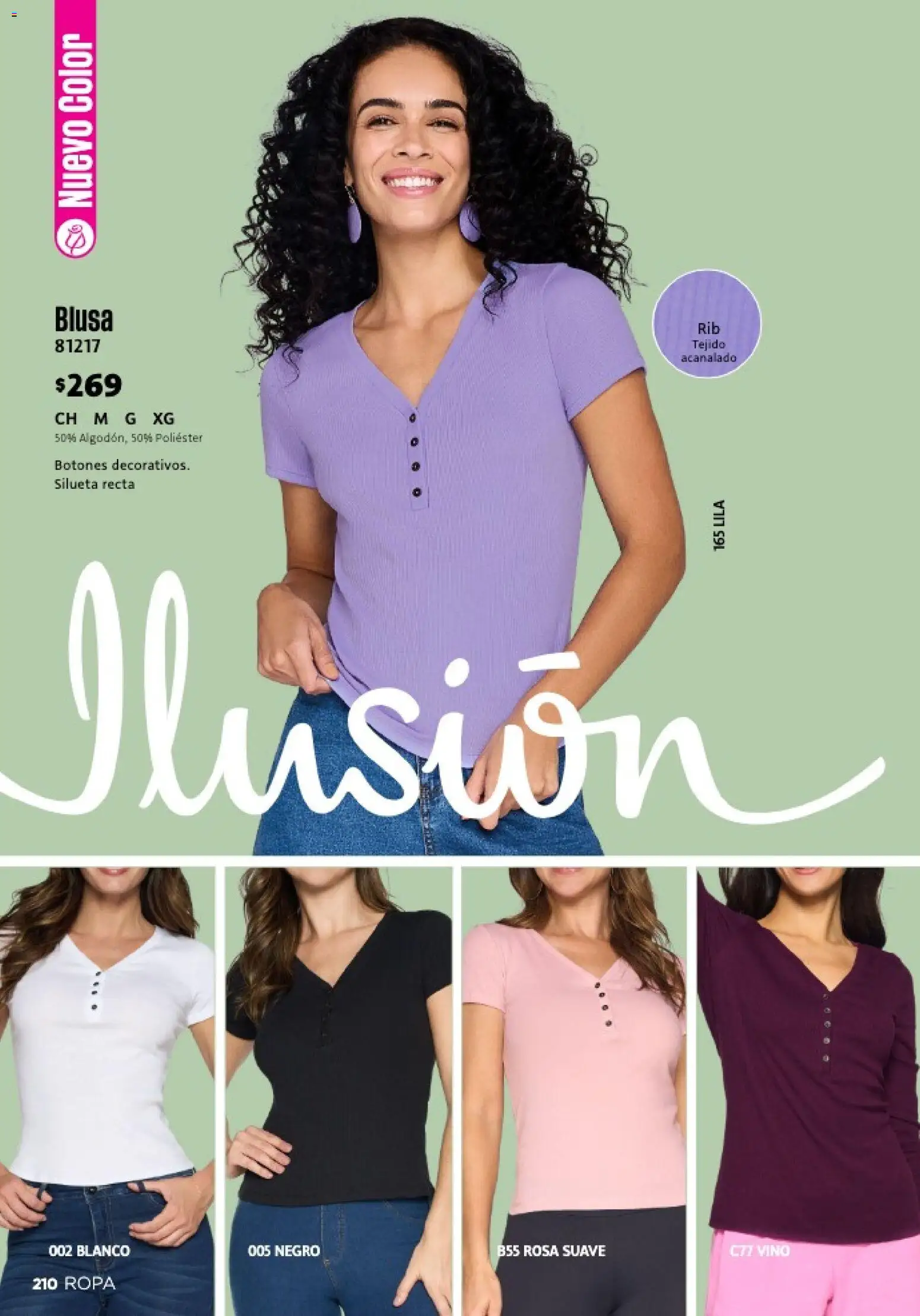 Nuevas ofertas de Ilusión válidas en toda la República Mexicana desde el 01.02.2026. ¡Encuentra las mejores ofertas en Ilusión catálogo Primavera! | Página: 212 | Productos: Blusa, Ropa, Vino