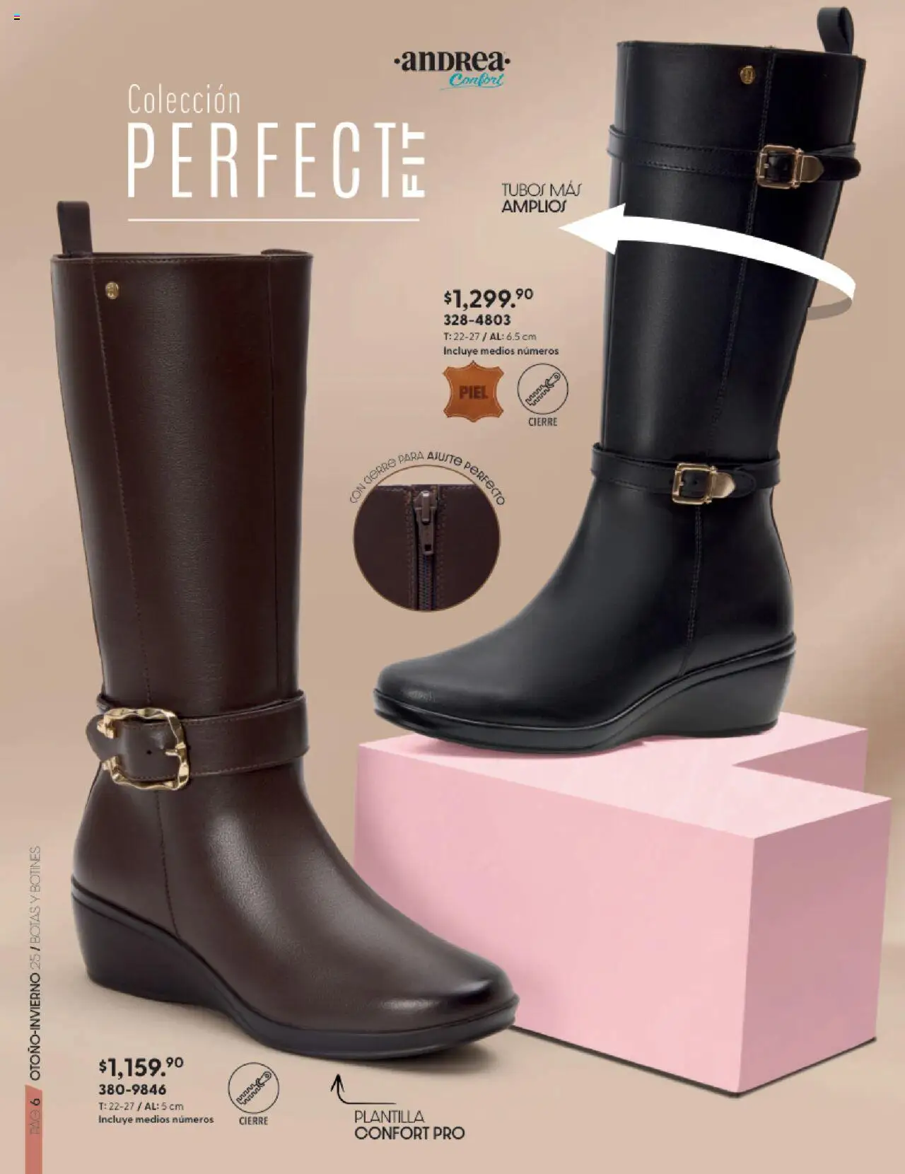 Nuevas ofertas de Andrea válidas en toda la República Mexicana desde el 24.08.2025. ¡Encuentra las mejores ofertas en Andrea - CCatálogo Calzado Confort Otoño! | Página: 6 | Productos: Botas, Botines