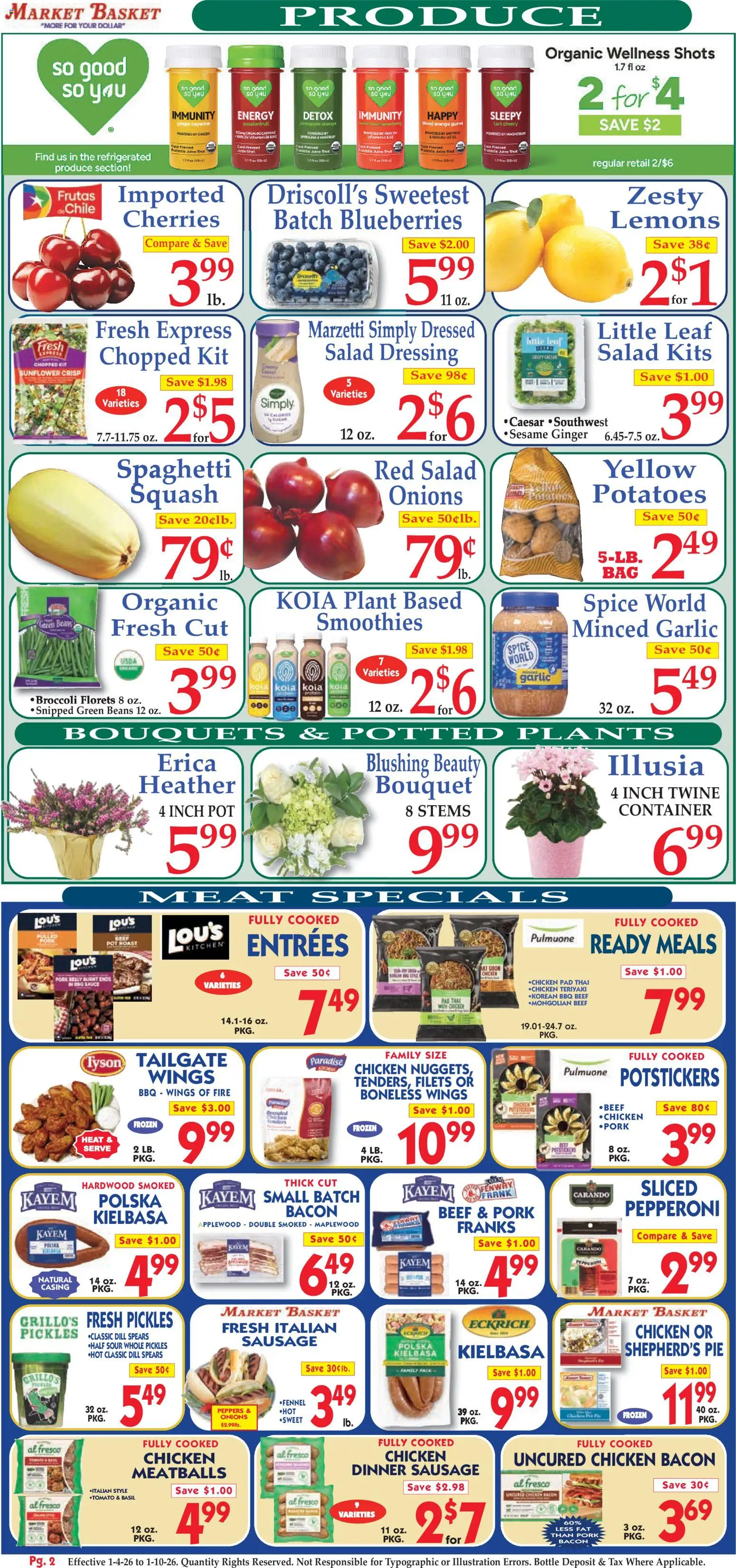 Market Basket Ad - valid from 04.01.2026 | Page: 2 | Products: Ginger, Salad, Garlic, Dill