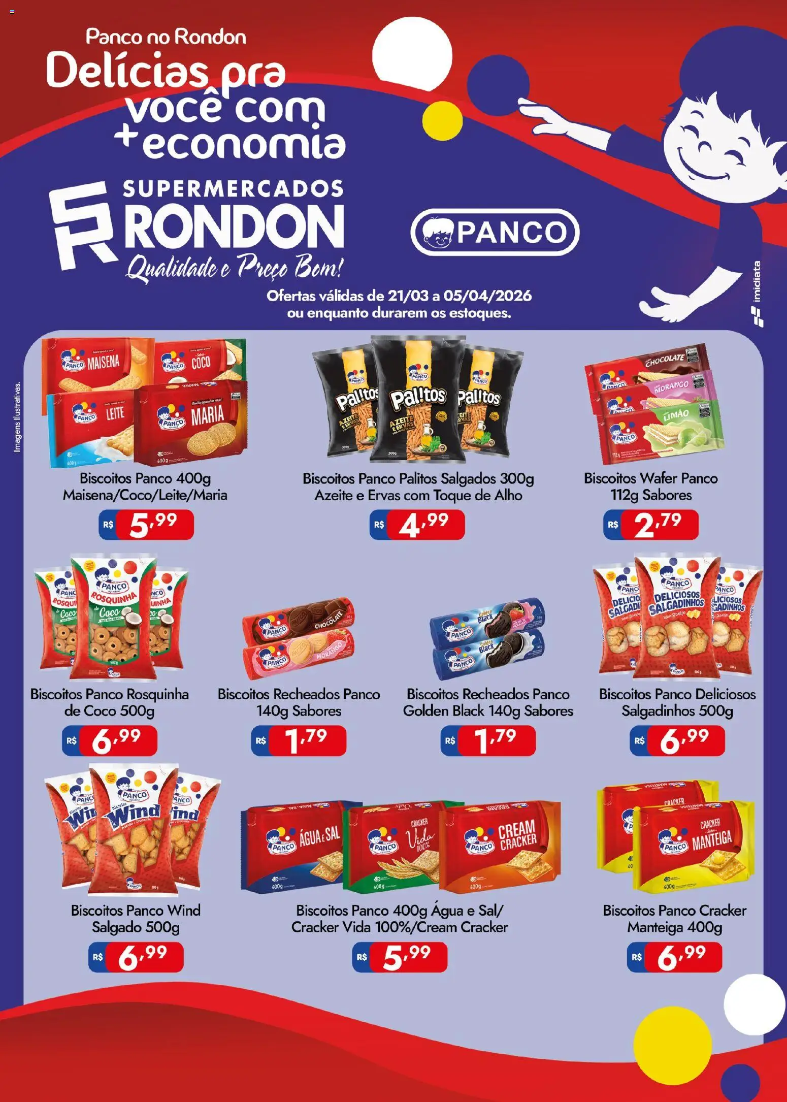 Supermercados Rondon Folheto - válido de 21.03.2026 | Página: 1 | Produtos: Coco, Biscoito, Chocolate, Biscoitos