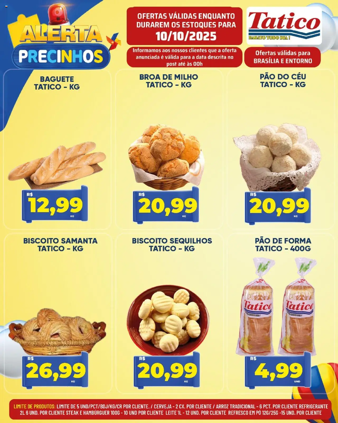 Tatico Folheto - válido de 10.10.2025 | Página: 19 | Produtos: Leite, Pão, Pão de forma, Refrigerante