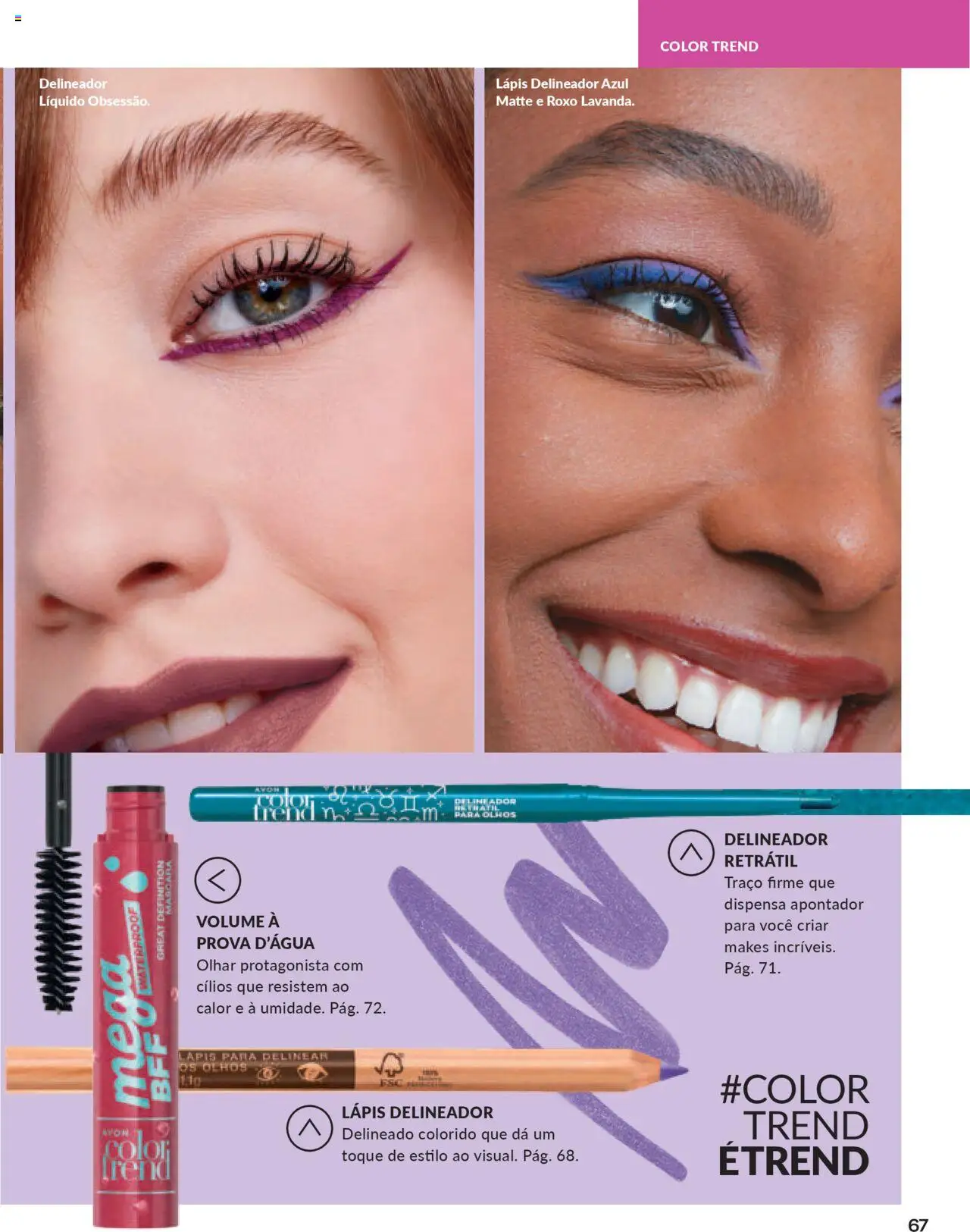 Avon Folheto - válido de 08.07.2025 | Página: 67 | Produtos: Delineador, Lápis