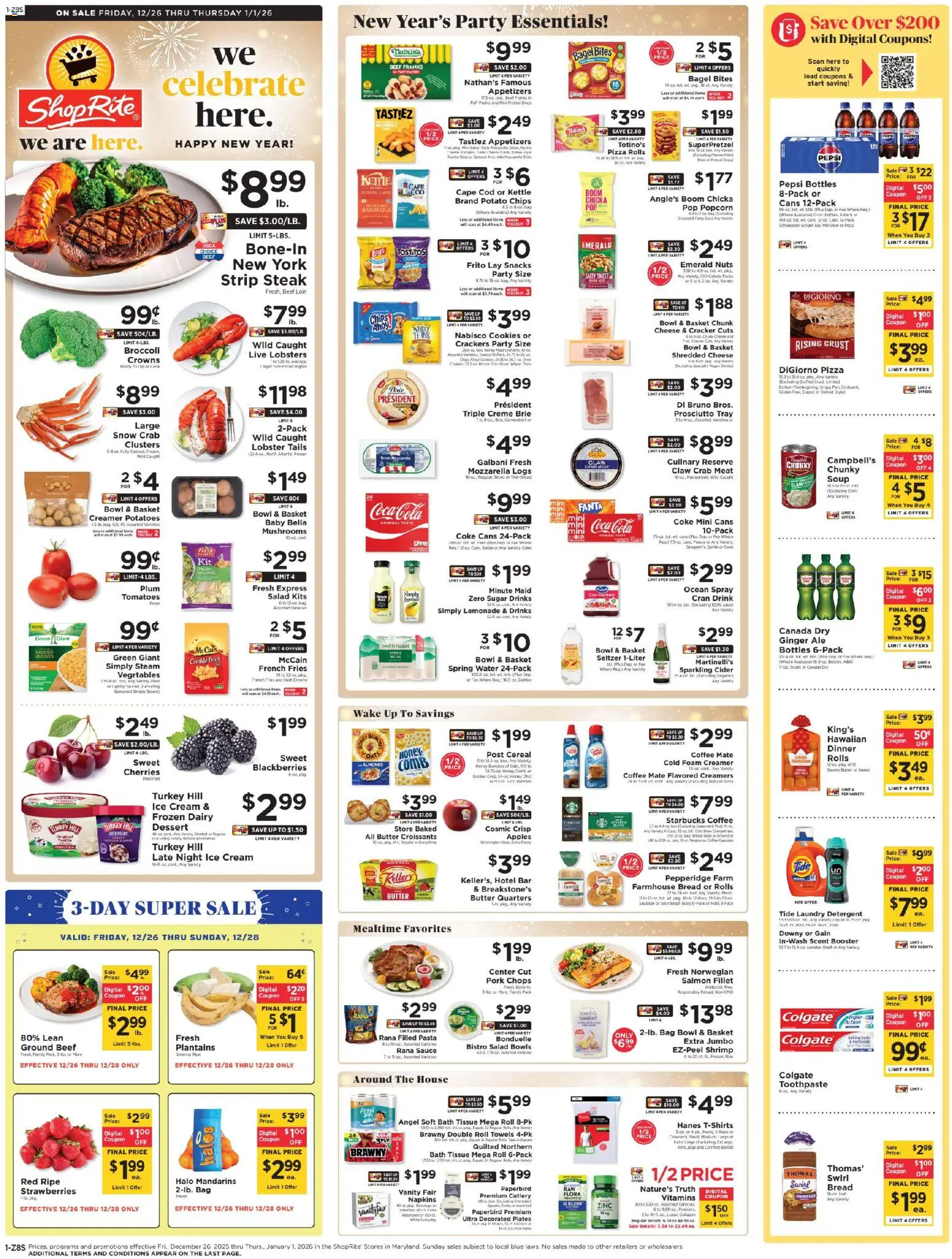 ShopRite Weekly Ad - valid from 26.12.2025 | Page: 1 | Products: Ginger, Butter, Tomatoes, Strawberries