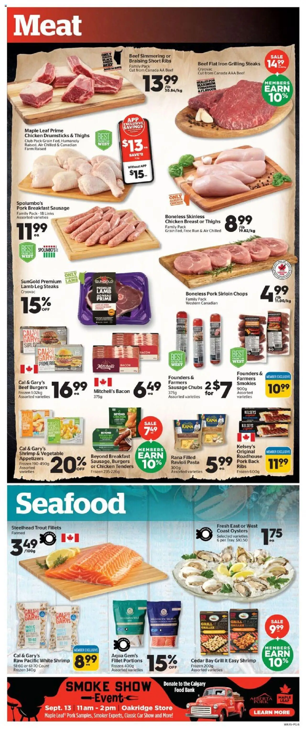 Calgary Co-op flyer valid from 11.09.2025 | Page: 6 | Products: Grill, Iron, Chicken, Pork