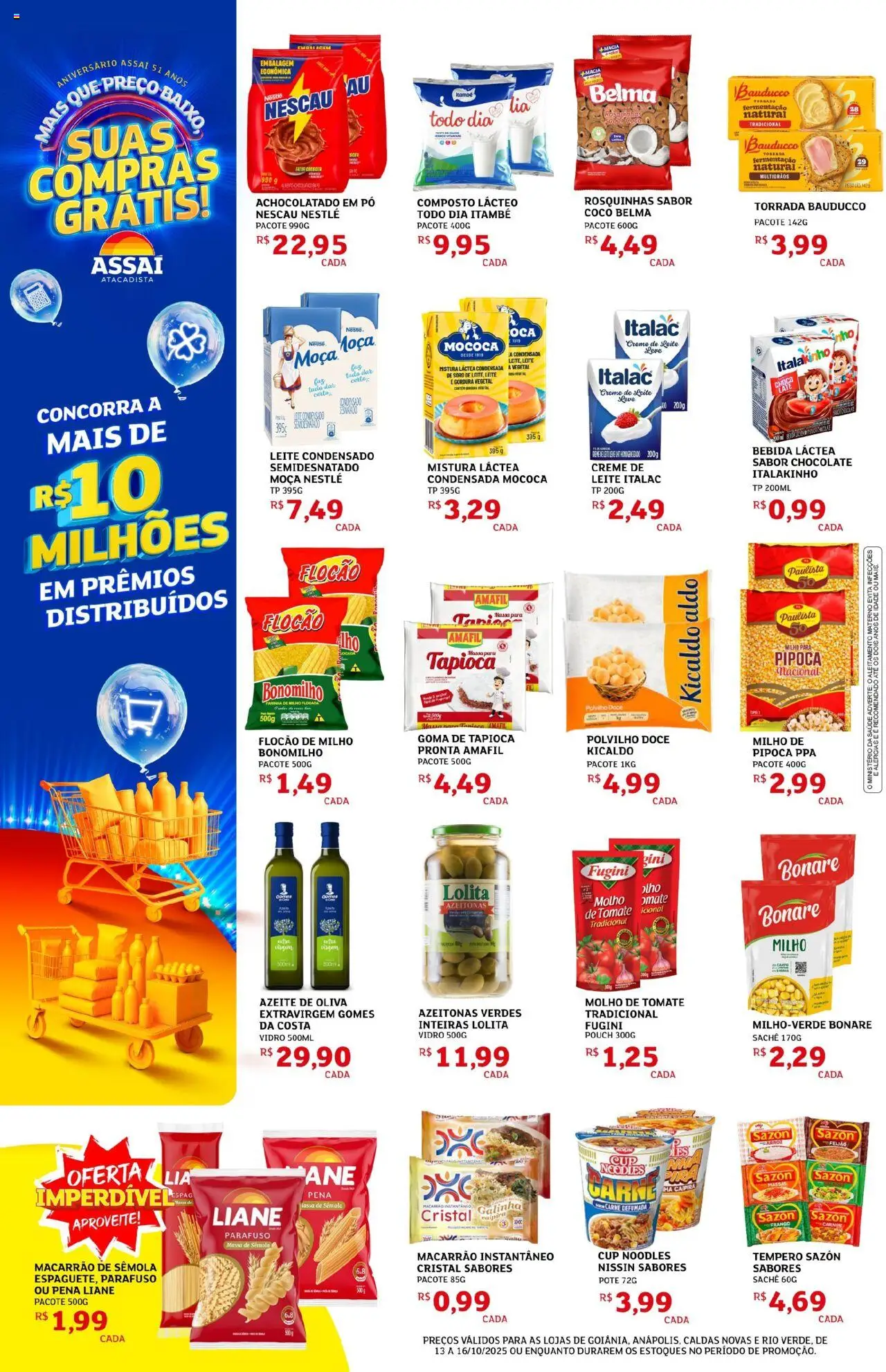 Assaí Atacadista Folheto - válido de 13.10.2025 | Página: 2 | Produtos: Coco, Creme, Baixo, Azeite