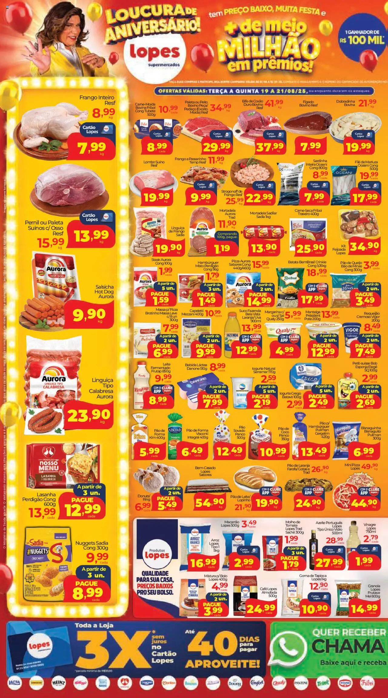 Lopes Supermercados Folheto - válido de 19.08.2025 | Página: 2 | Produtos: Mel, Bolo, Margarina, Pão de queijo