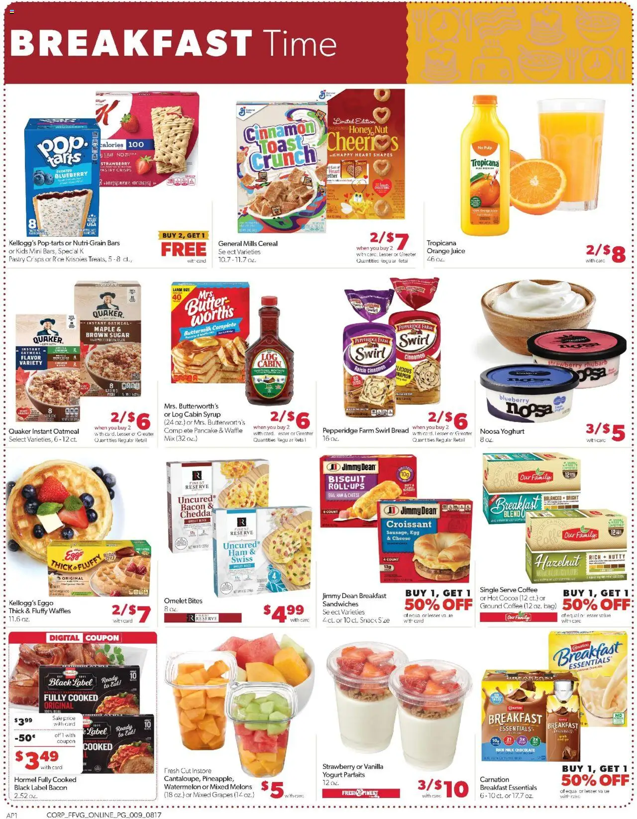 Family Fare Weekly Ad - valid from 17.08.2025 | Page: 18 | Products: Milk, Yogurt, Ham, Juice
