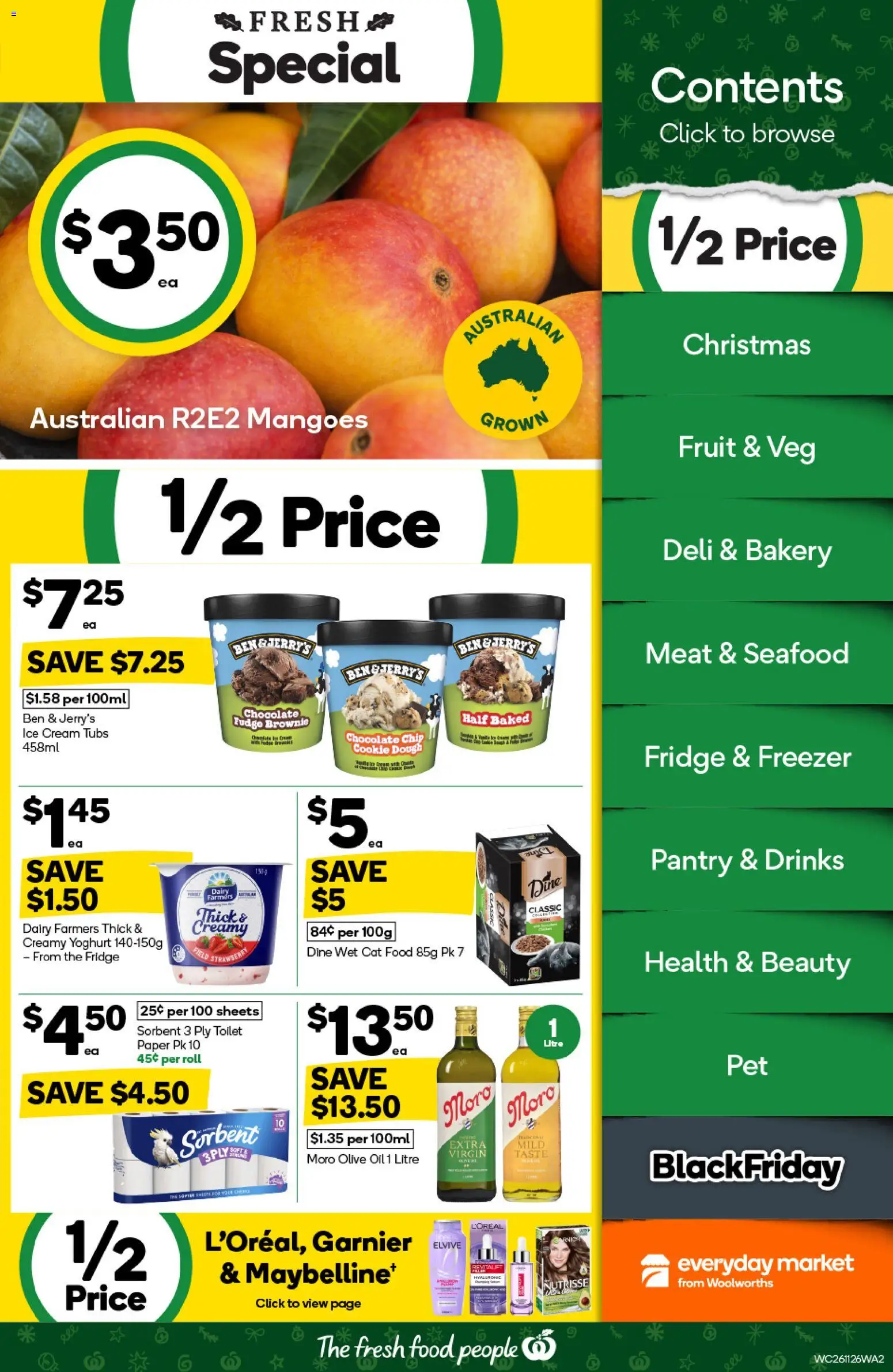 Woolworths catalogue - valid from 26.11.2025 | Page: 2 | Products: Meat, Toilet paper, Ice cream, Bakery