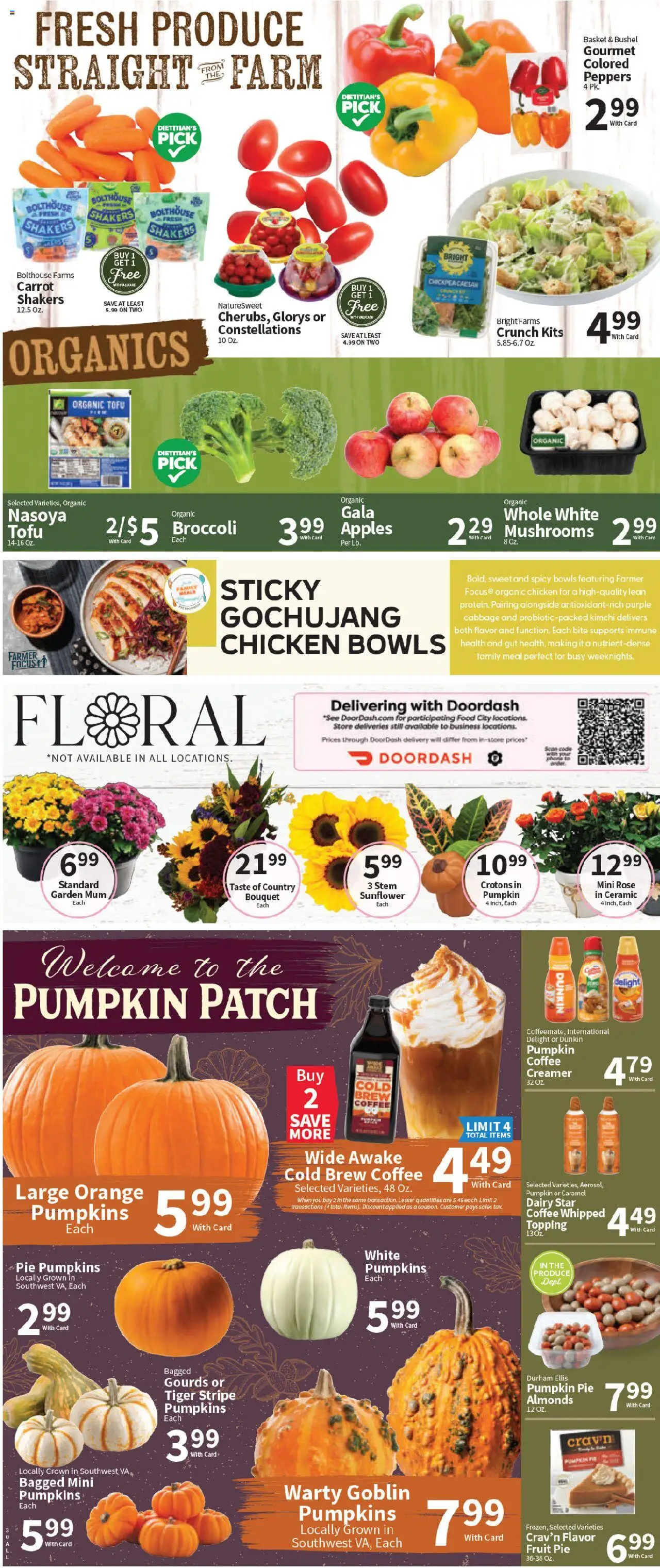 Food City Weekly Ad - valid from 17.09.2025 | Page: 5 | Products: Coffee, Apples, Carrot, Pumpkin