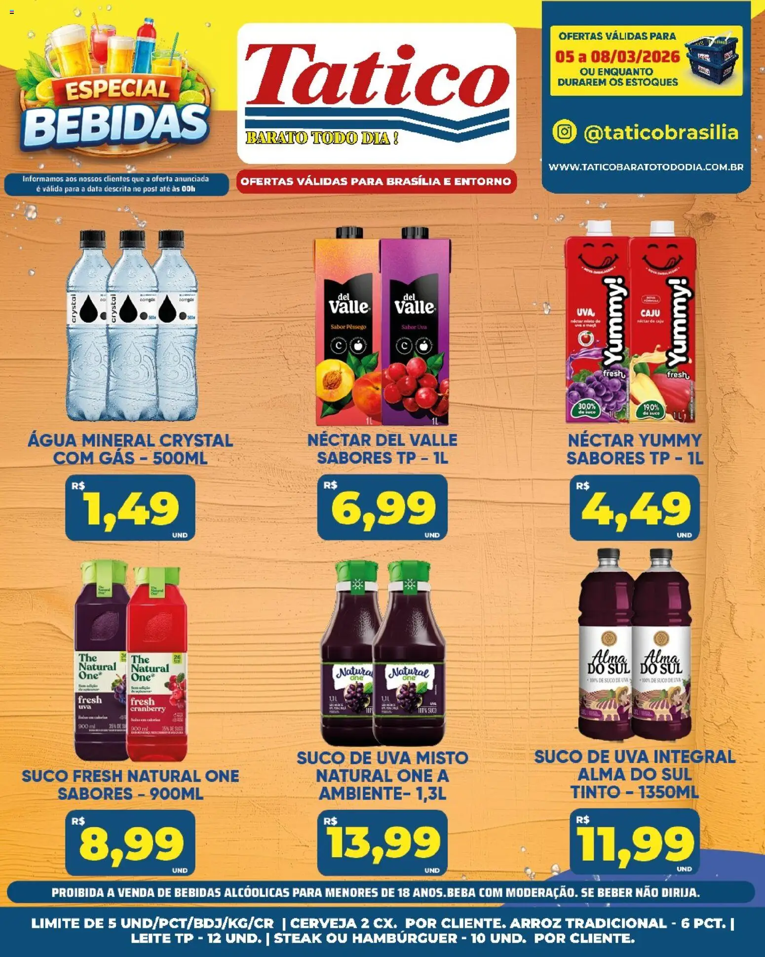 Tatico Folheto - válido de 05.03.2026 | Página: 16 | Produtos: Caju, Cranberry, Leite, Água mineral