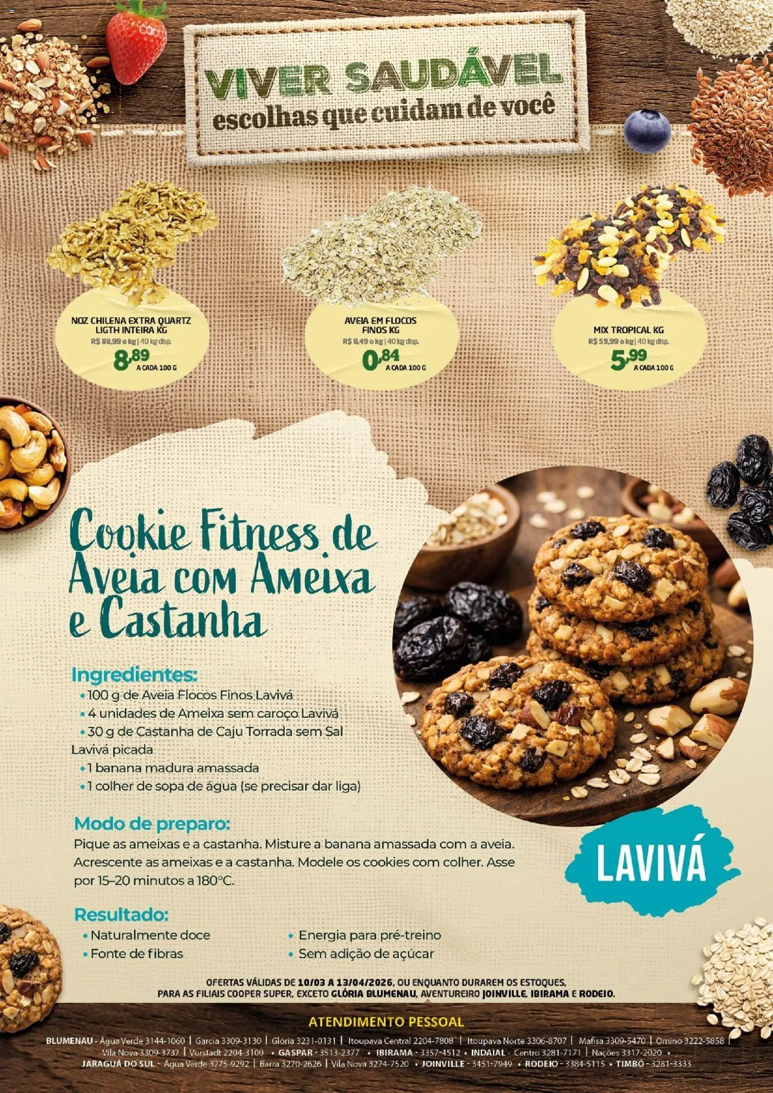 Cooper Folheto - válido de 10.04.2026 | Página: 2 | Produtos: Castanha de caju, Aveia, Açúcar, Sal