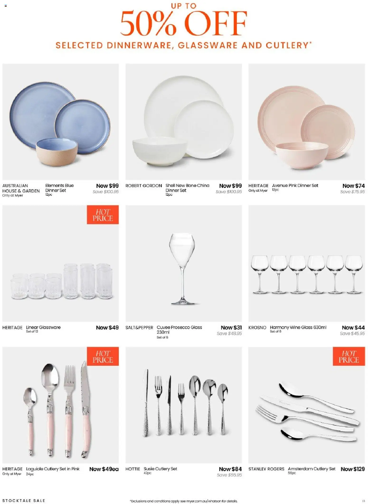 Myer catalogue - valid from 26.12.2025 | Page: 13 | Products: Cutlery, Dinner set, Glassware, Wine