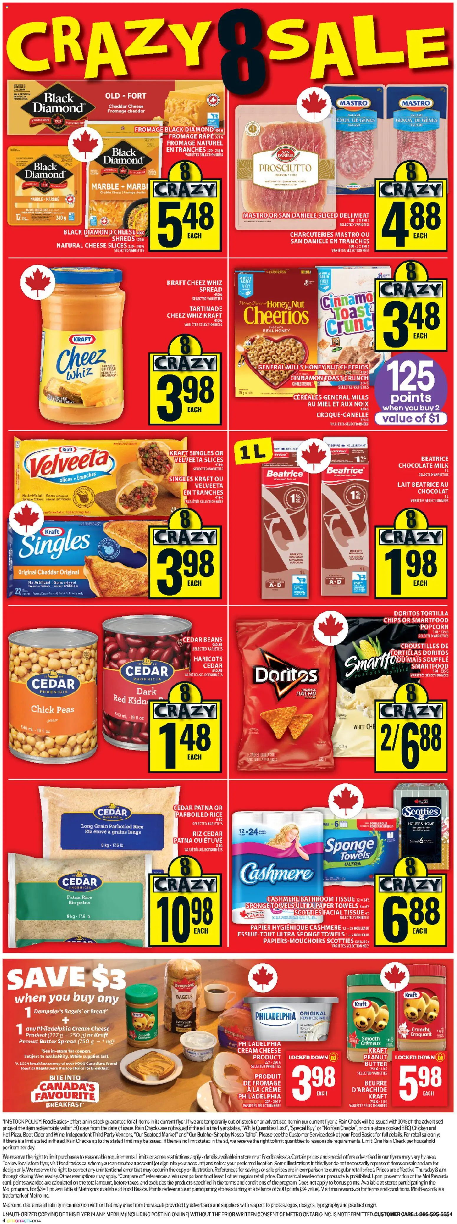 Food Basics flyer valid from 23.04.2026 | Page: 3 | Products: Chips, Cream, Sponge, Cheese