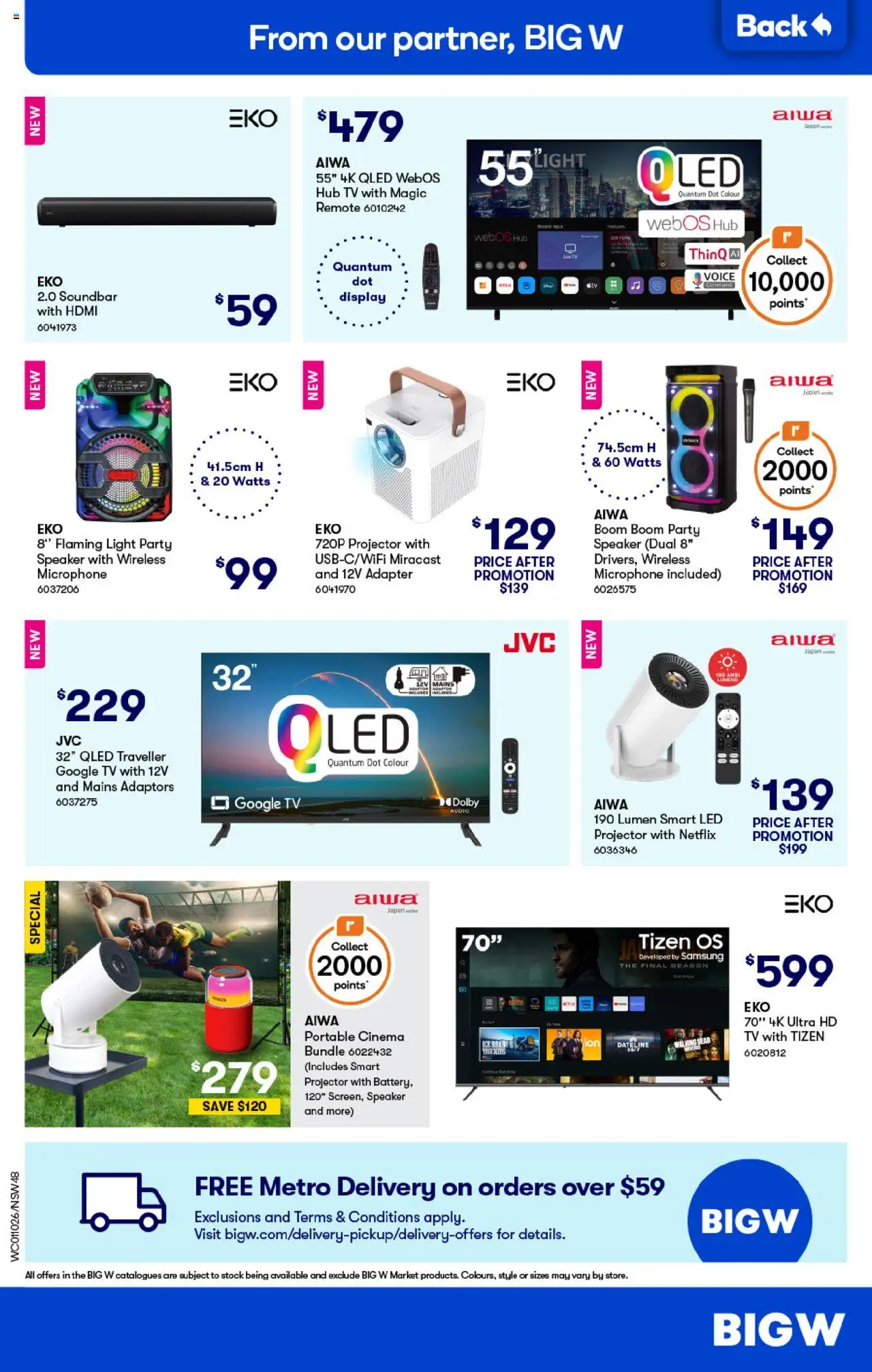 Woolworths catalogue - valid from 01.10.2025 | Page: 46 | Products: Tv, Audio, Adapter, Speaker