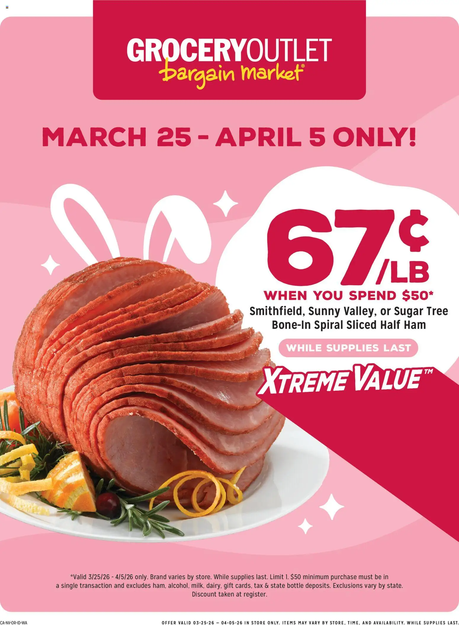 Grocery Outlet Weekly Ad - CA - valid from 01.04.2026 | Page: 1