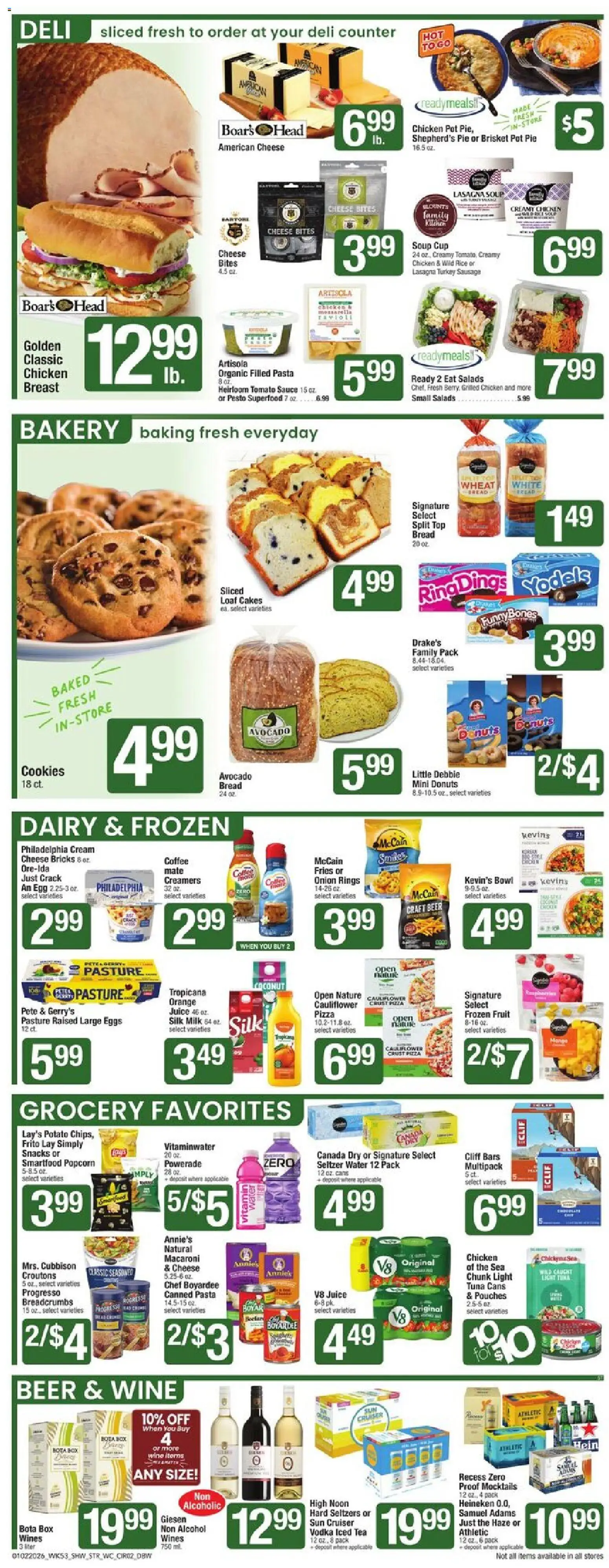 Star Market Weekly Ad - MA - valid from 02.01.2026 | Page: 2 | Products: Milk, Pasta, Sauce, Sausage