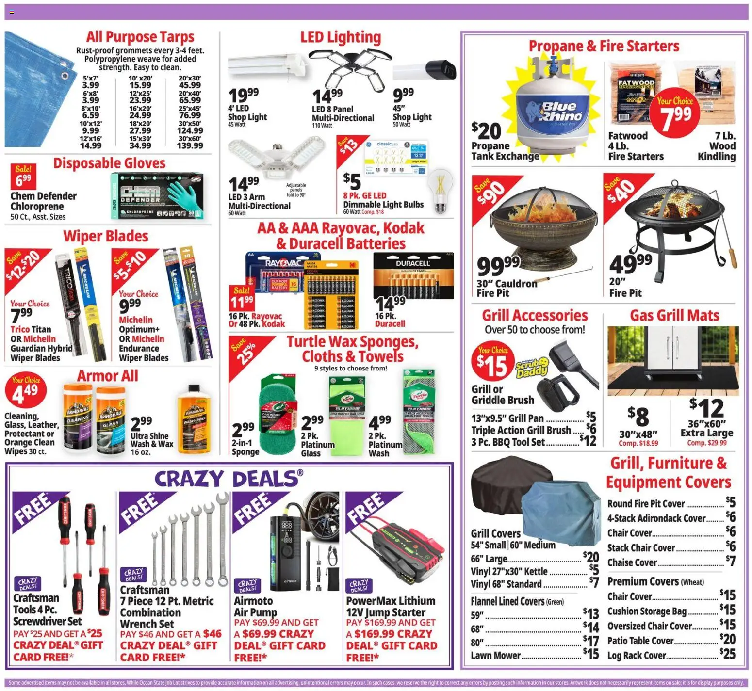 Ocean State Job Lot Weekly Ad - valid from 09.04.2026 | Page: 11 | Products: Chair, Wrench, Pan, Wiper