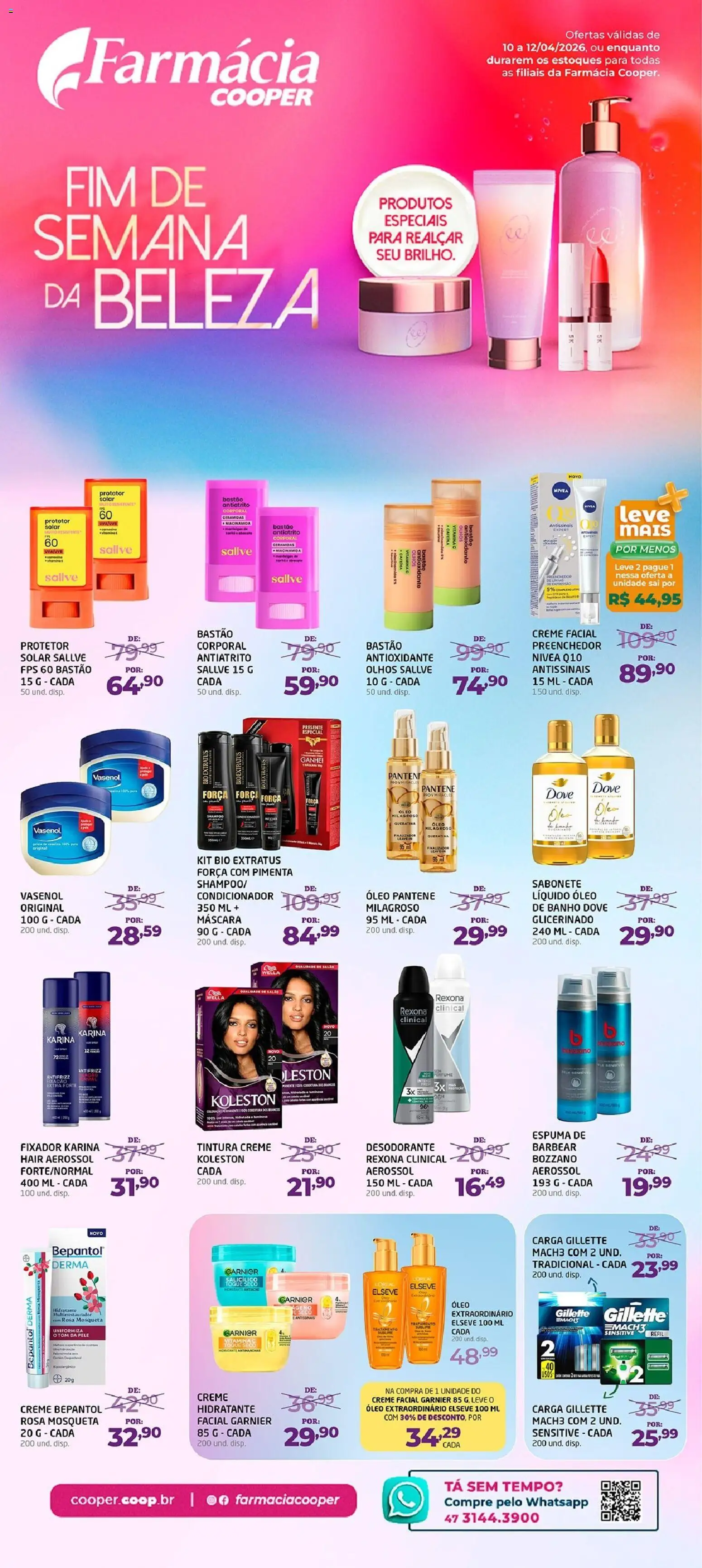 Cooper Folheto - válido de 10.04.2026 | Página: 1 | Produtos: Shampoo, Perfume, Protetor solar, Fixador