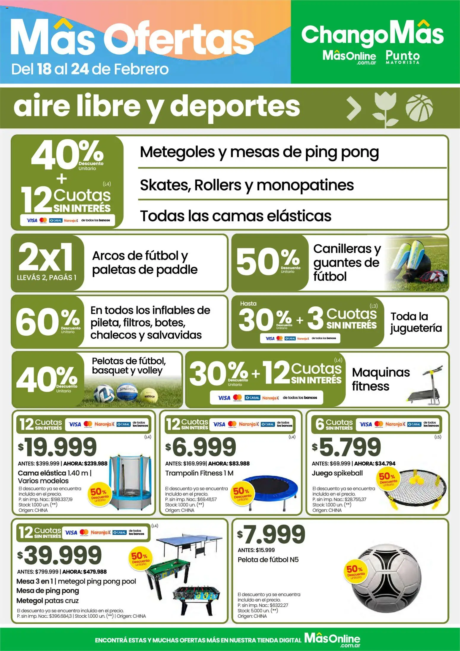 Punto Mayorista catálogo │ válido desde el 18.02.2026 | Página: 10 | Productos: Cama elástica, Cama, Pelota, Guantes