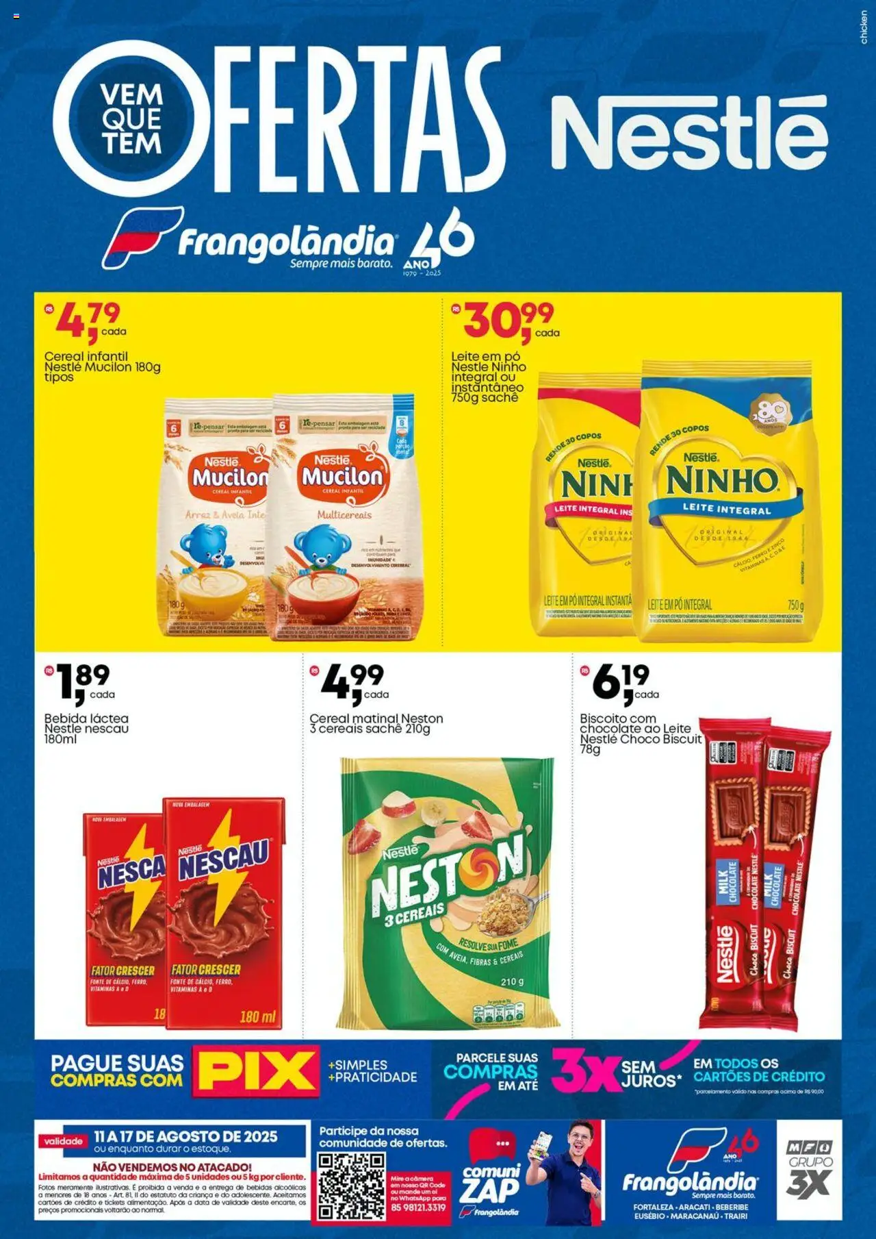 Frangolândia Folheto - válido de 11.08.2025 | Página: 2 | Produtos: Chocolate, Câmera, Leite em pó, Avelã