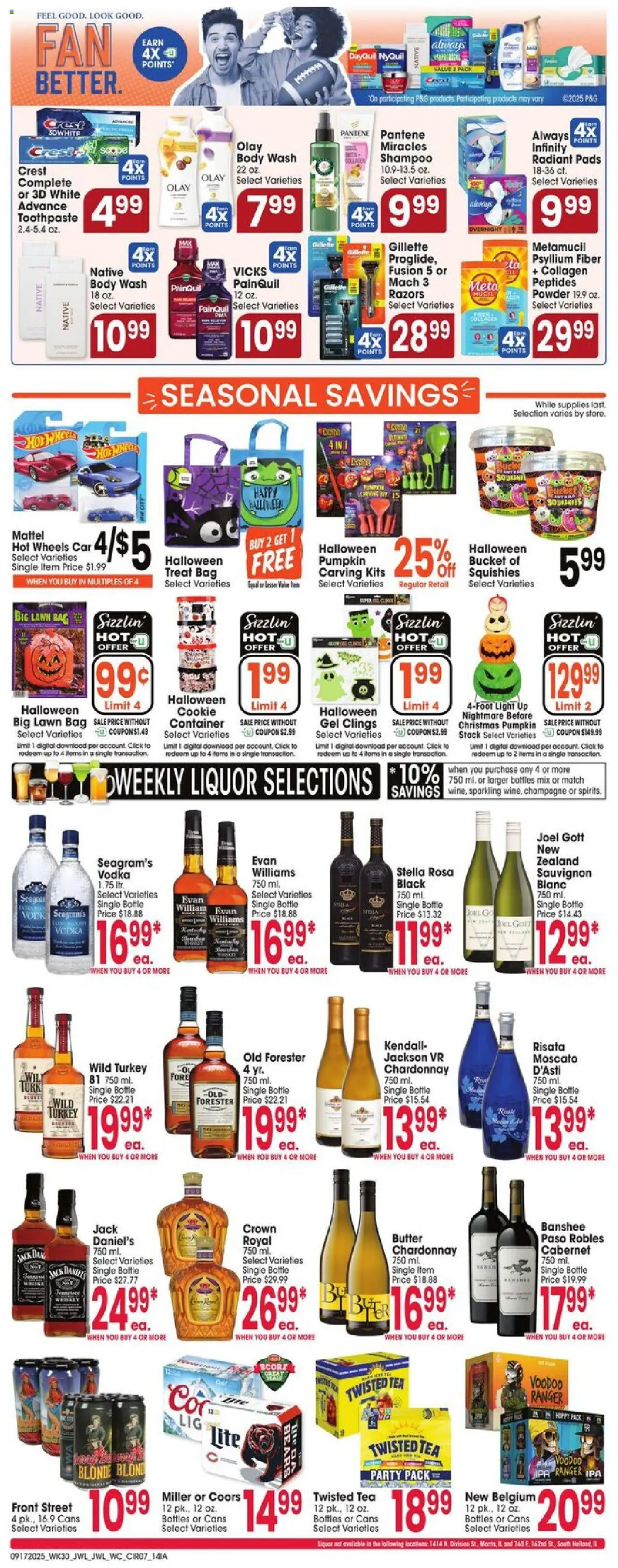Jewel Osco Weekly Ad - IA - valid from 17.09.2025 | Page: 7 | Products: Shampoo, Butter, Toothpaste, Pumpkin