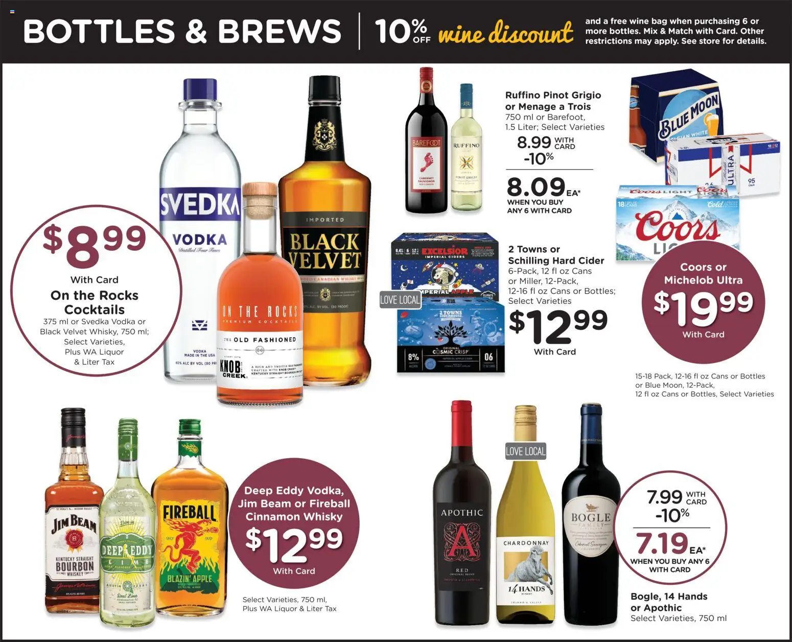 QFC Weekly Ad - valid from 04.02.2026 | Page: 11 | Products: Cider, Wine, Bourbon, Bag