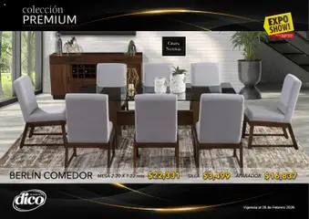 Vista previa de Muebles Dico catálogo Colección Premium, nuevo folleto de la tienda, válido en México a partir del 10.02.2026 | Página: 68 | Productos: Silla, Chapa, Mesa, Aparador