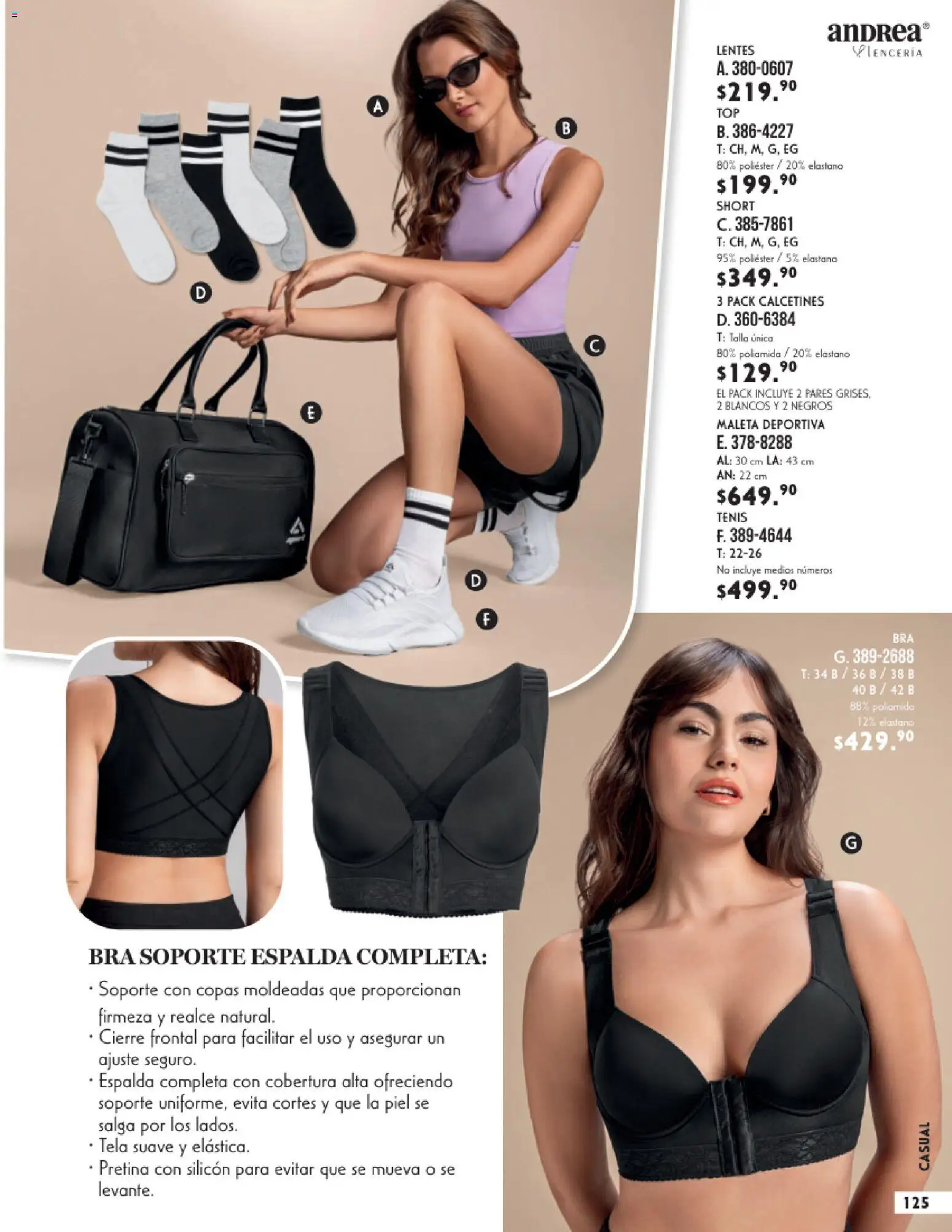 Nuevas ofertas de Andrea válidas en toda la República Mexicana desde el 25.01.2026. ¡Encuentra las mejores ofertas en Andrea catálogo Lencería & vestir interior! | Página: 21 | Productos: Tenis, Lentes, Maleta, Short
