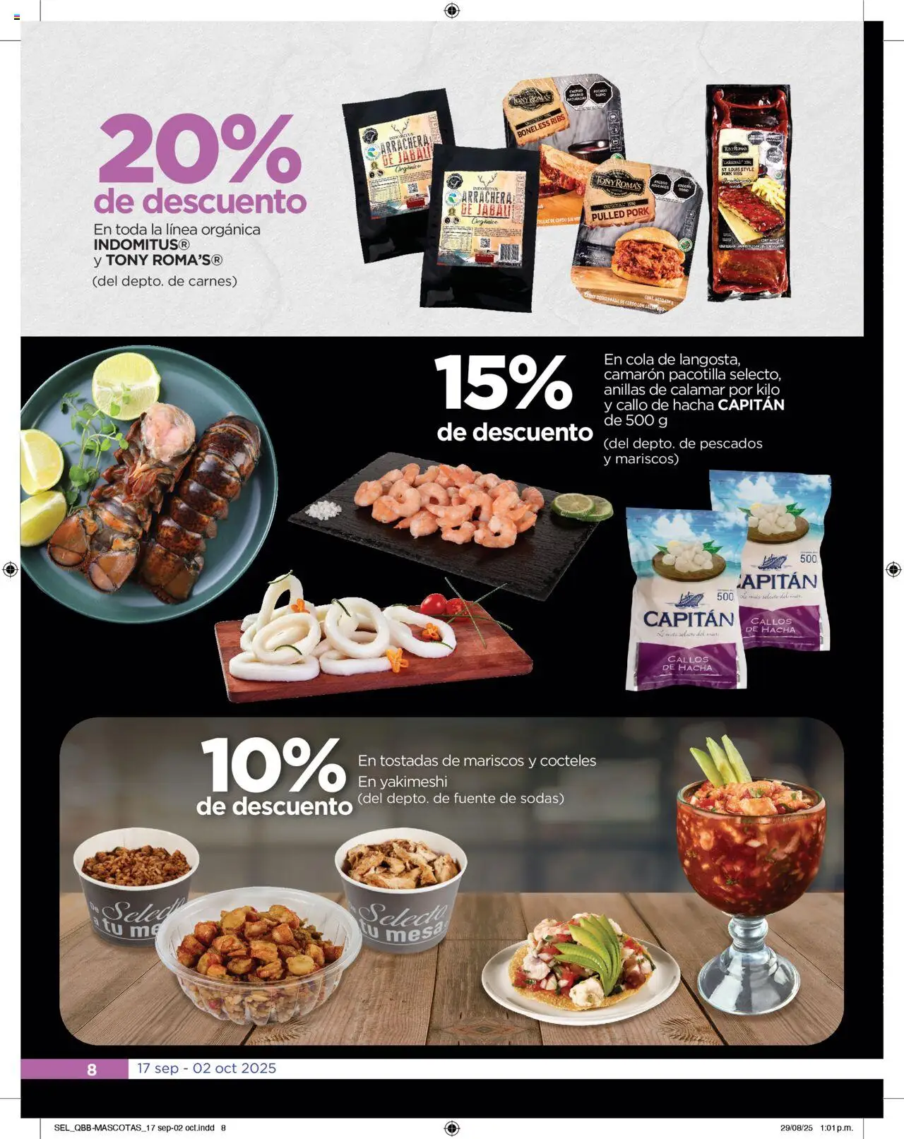 Nuevas ofertas de Chedraui válidas en toda la República Mexicana desde el 17.09.2025. ¡Encuentra las mejores ofertas en Chedraui - Folleto Cuesta Menos! | Página: 8 | Productos: Fuente, Cerdo, Mesa, Hacha
