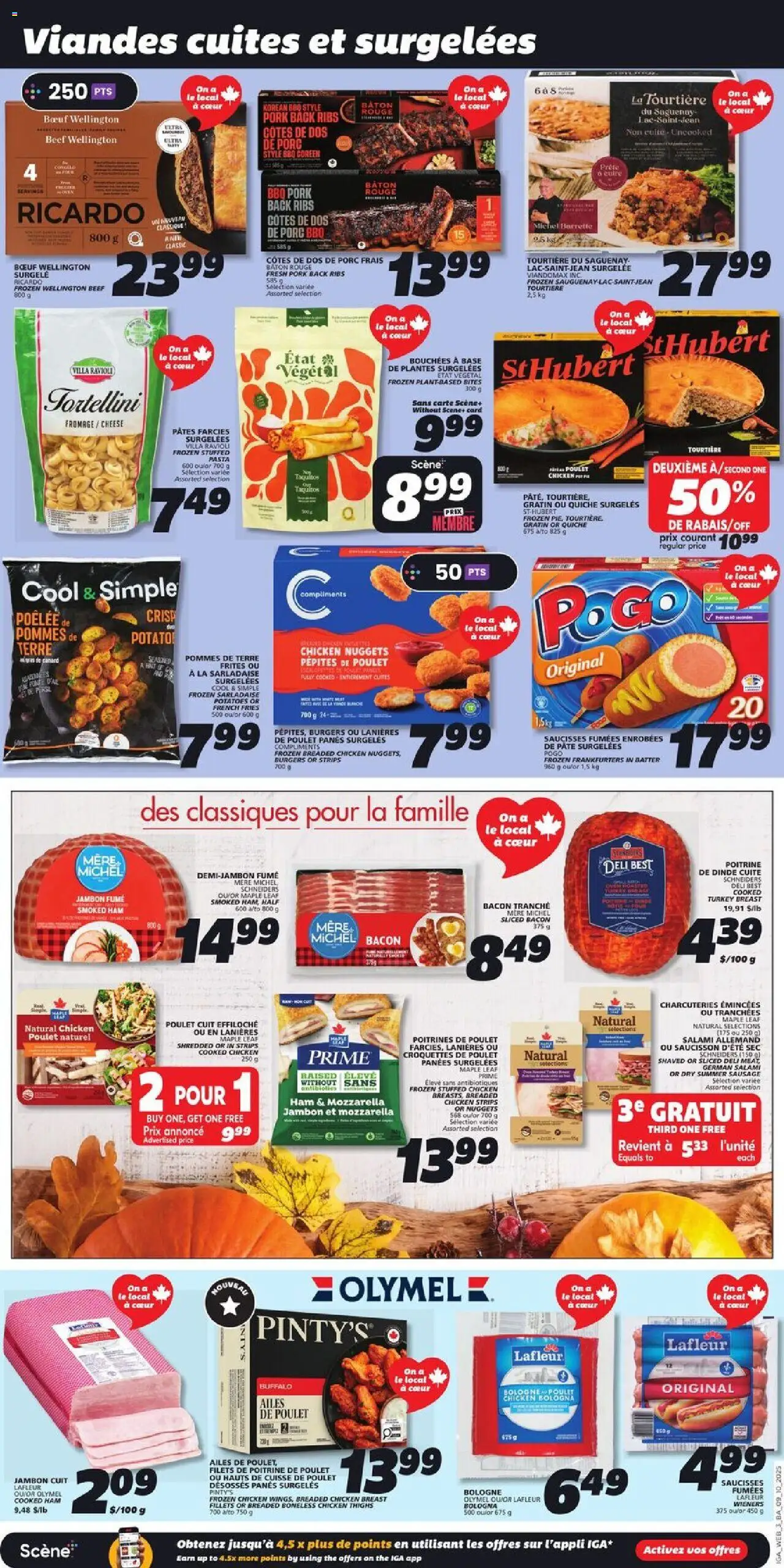 IGA flyer valid from 09.10.2025 | Page: 7 | Products: Turkey, Cheese, Salami, Pork