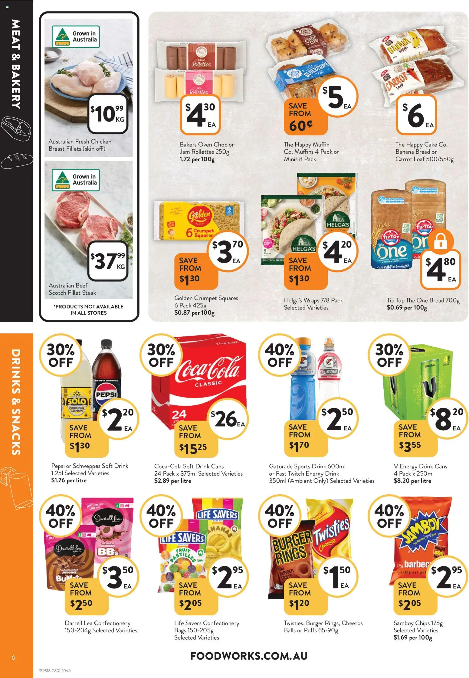 Foodworks catalogue - valid from 28.01.2026 | Page: 6 | Products: Cheese, Chips, Steak, Scotch