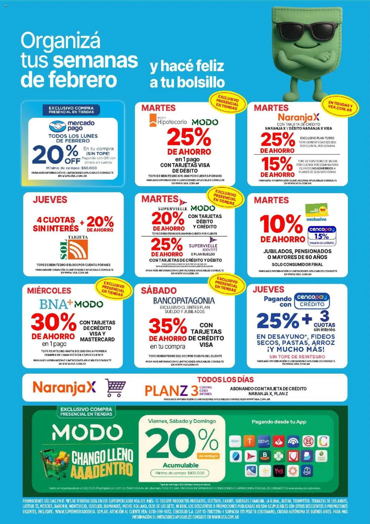 Vea - Oferta fin de semana │ válido desde el 13.02.2026 | Página: 8 | Productos: Banco, Arroz, Fideos