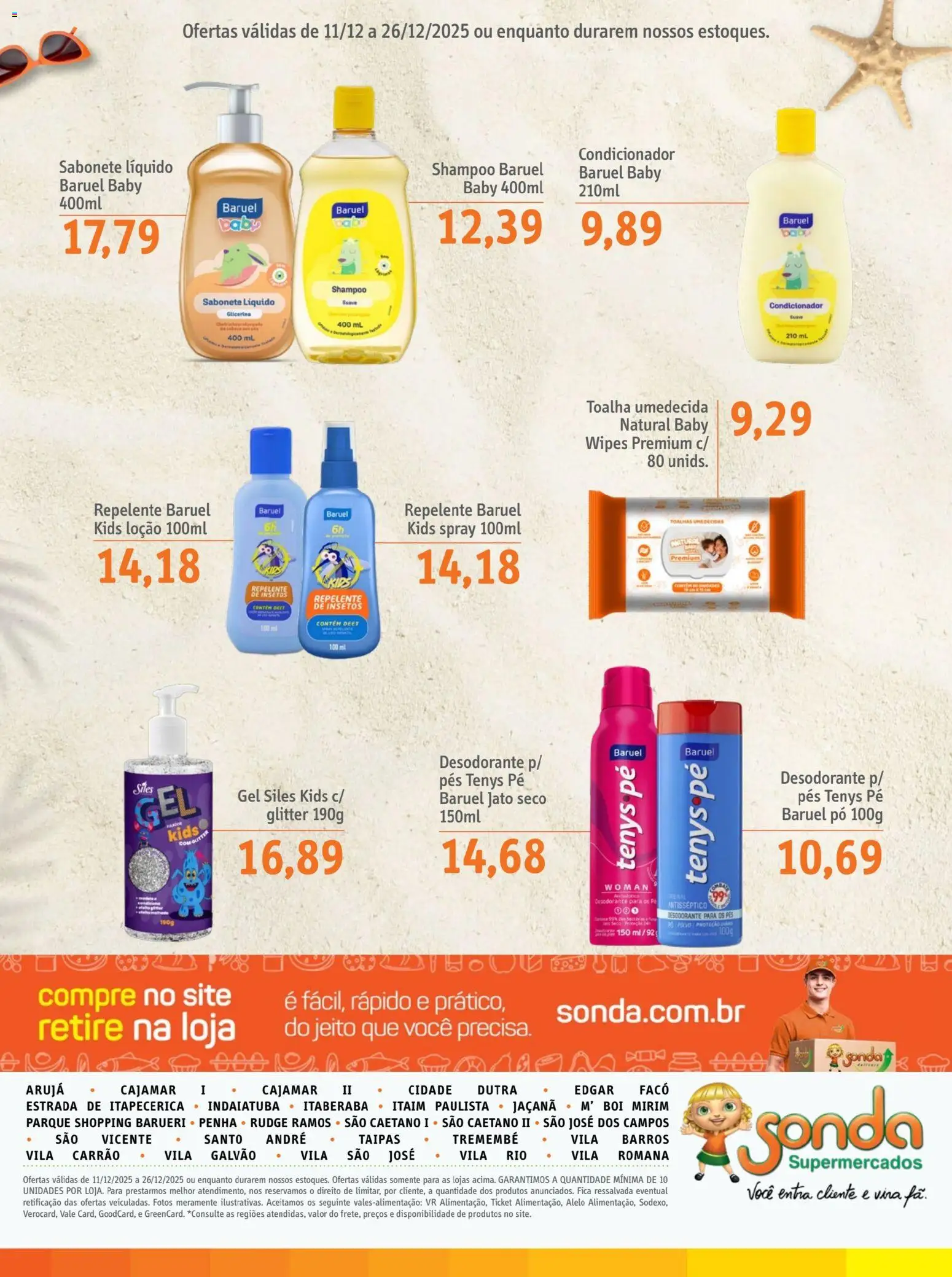 Sonda Folheto - válido de 01.12.2025 | Página: 12 | Produtos: Shampoo, Pó, Sabonete, Repelente