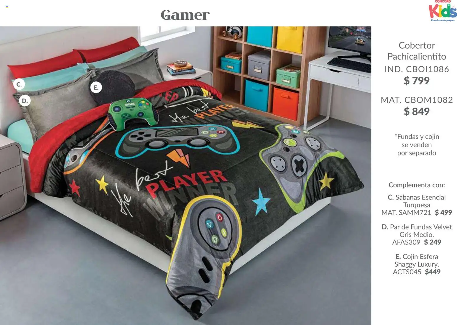 Nuevas ofertas de Colchas Concord válidas en toda la República Mexicana desde el 01.02.2026. ¡Encuentra las mejores ofertas en Colchas Concord catálogo Kids! | Página: 60 | Productos: Cobertor, Sabanas