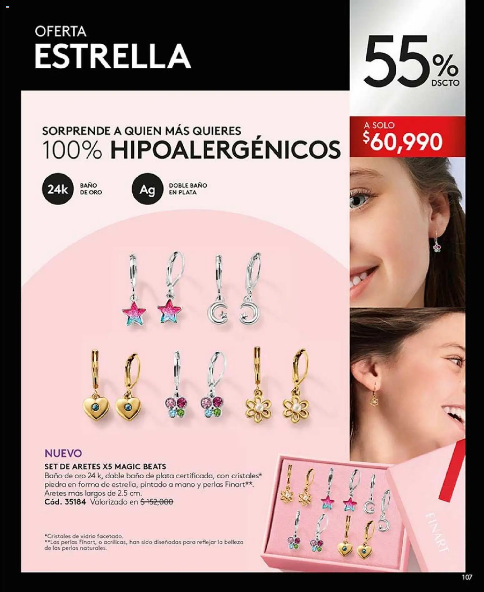 Ésika revista - valida desde el 01.03.2026 | Página: 104 | Productos: Aretes, Baño
