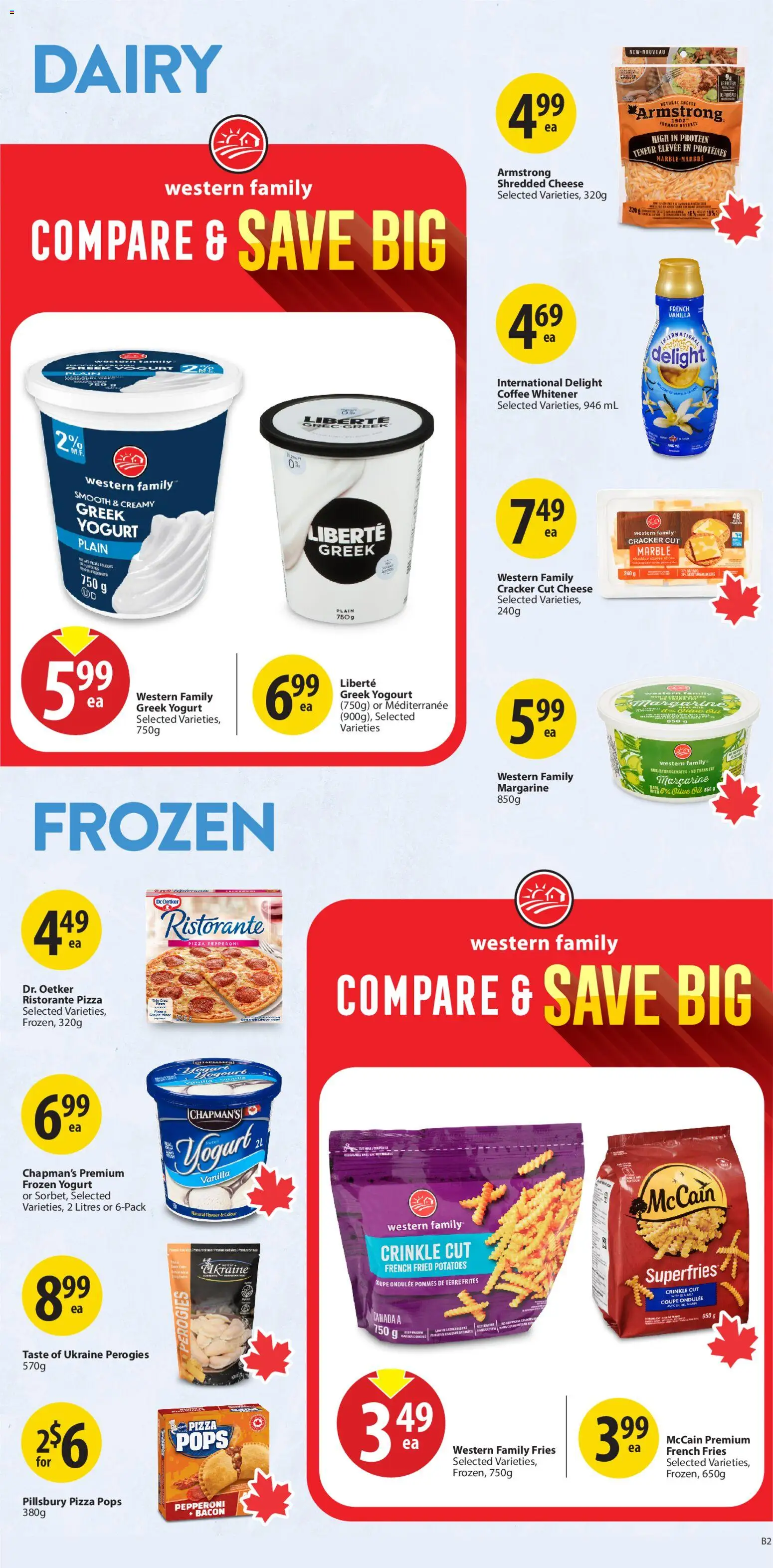 Save on foods flyer valid from 09.04.2026 | Page: 24 | Products: Yogurt, Oil, Coffee, Pizza