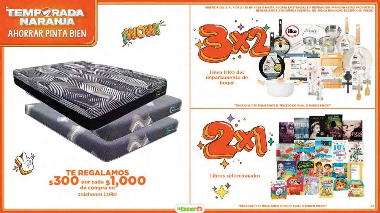 Nuevas ofertas de La Comer válidas en toda la República Mexicana desde el 02.07.2025. ¡Encuentra las mejores ofertas en La Comer folleto! | Página: 26 | Productos: Disco, Té