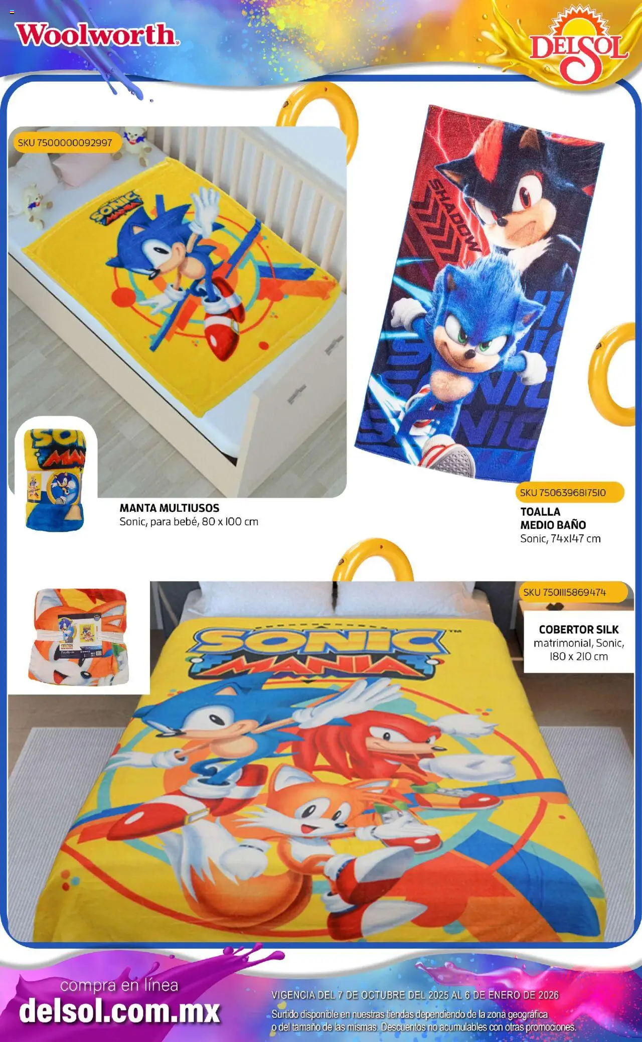 Nuevas ofertas de Del Sol y Woolworth válidas en toda la República Mexicana desde el 07.10.2025. ¡Encuentra las mejores ofertas en Del Sol y Woolworth - Catálogo Castillo Del Juguete! | Página: 242 | Productos: Cobertor, Toalla, Baño