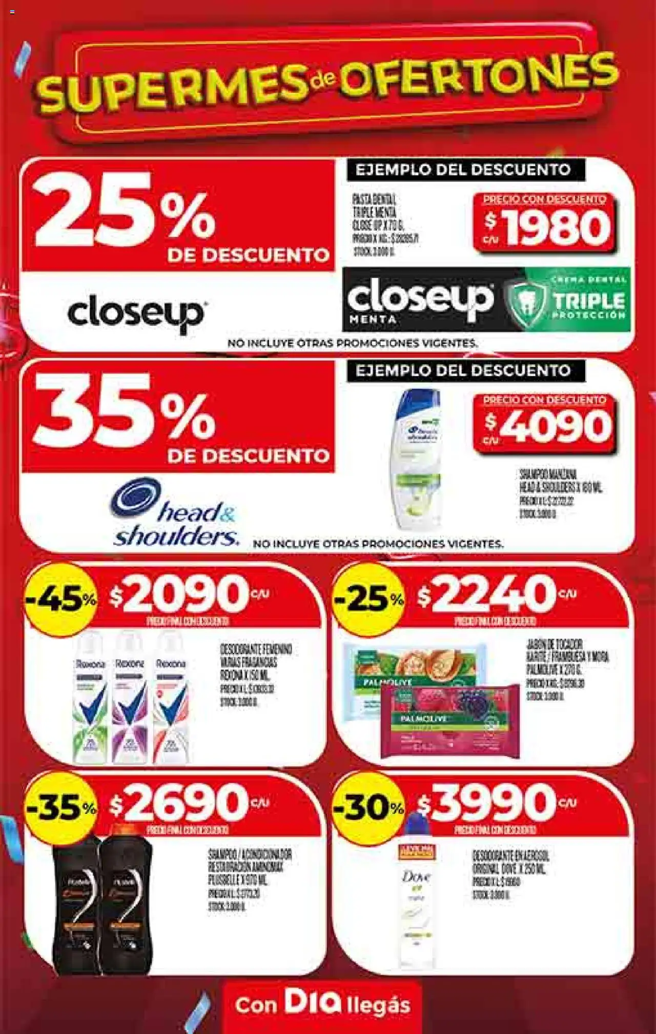 Supermercado DIA Ofertas │ válido desde el 08.10.2025 | Página: 22 | Productos: Shampoo, Jabón, Desodorante, Crema