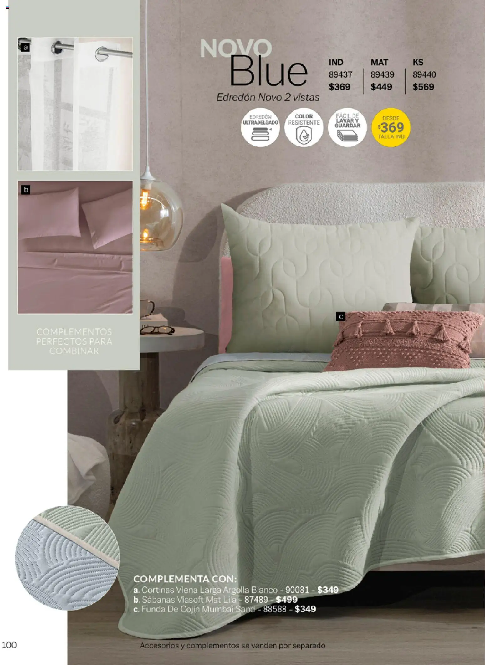 Nuevas ofertas de Vianney válidas en toda la República Mexicana desde el 06.03.2026. ¡Encuentra las mejores ofertas en Vianney catálogo Tu hogar, nuestra pasión! | Página: 102 | Productos: Funda, Sabanas, Cortinas