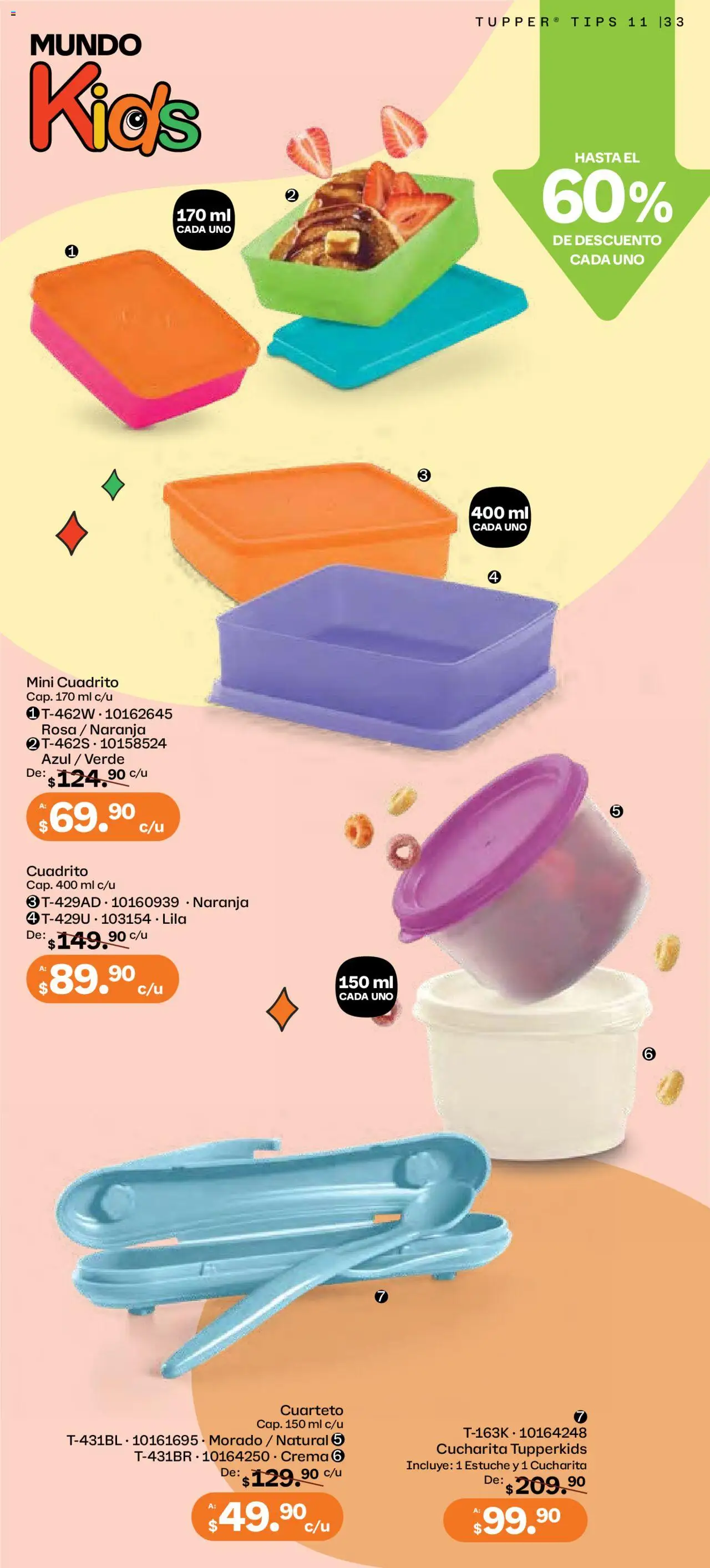 Nuevas ofertas de Tupperware válidas en toda la República Mexicana desde el 06.10.2025. ¡Encuentra las mejores ofertas en Tupperware - Catálogo! | Página: 33 | Productos: Crema, Estuche