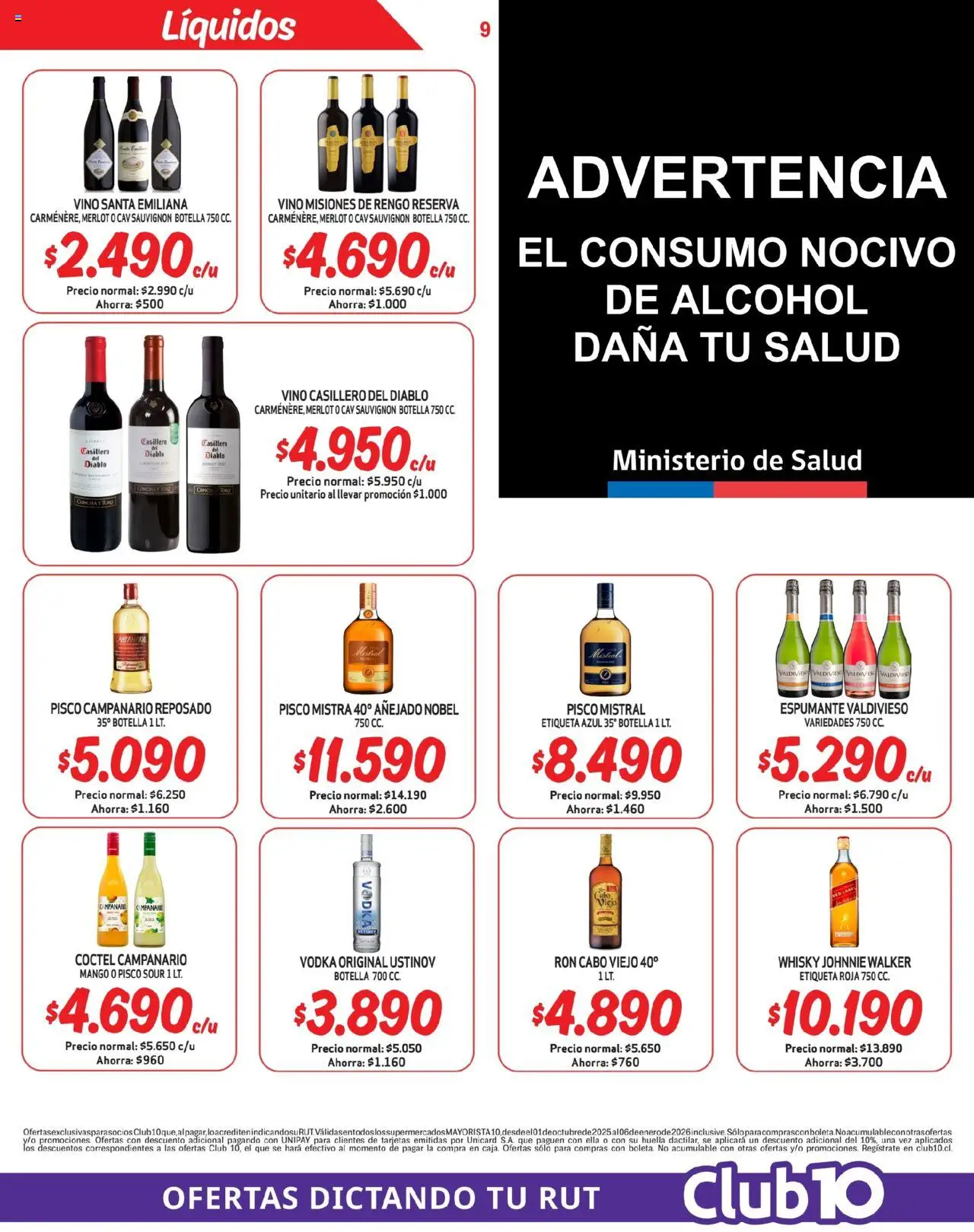 Mayorista 10 Ofertas │ válido desde el 30.09.2025 | Página: 9 | Productos: Mango, Botella, Vodka, Whisky