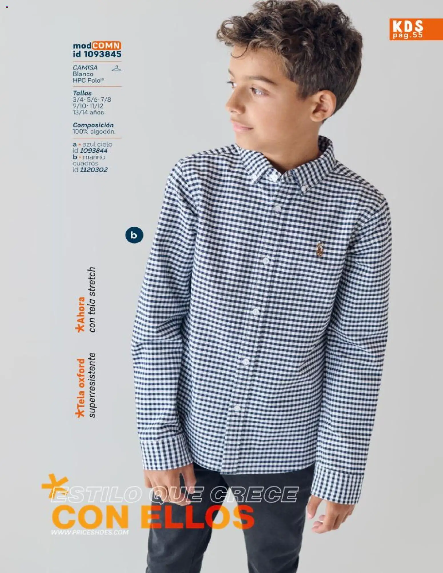Nuevas ofertas de Price Shoes válidas en toda la República Mexicana desde el 21.10.2025. ¡Encuentra las mejores ofertas en Price Shoes catálogo KIids Oto-Inv 2025! | Página: 55 | Productos: Camisa