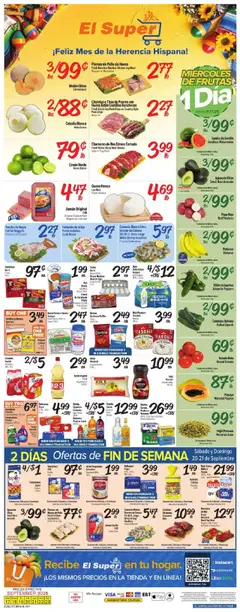 Preview of El Super weekly ads valid from 17.09.2025